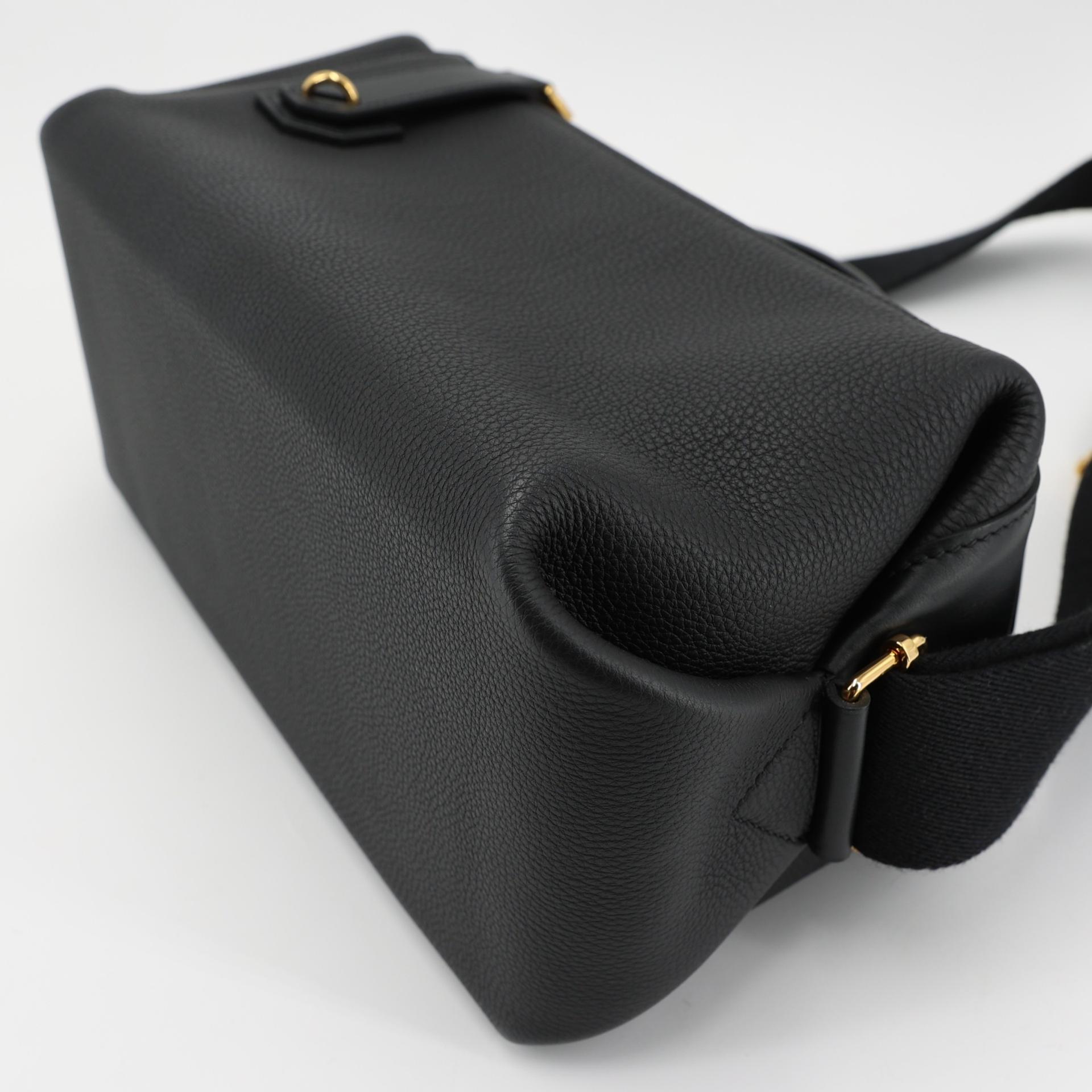 Excellent ( Rank SA ) HERMÈS Emile 30 Black (89) Togo Swift Wool Gold hardware Z (2021) - 6