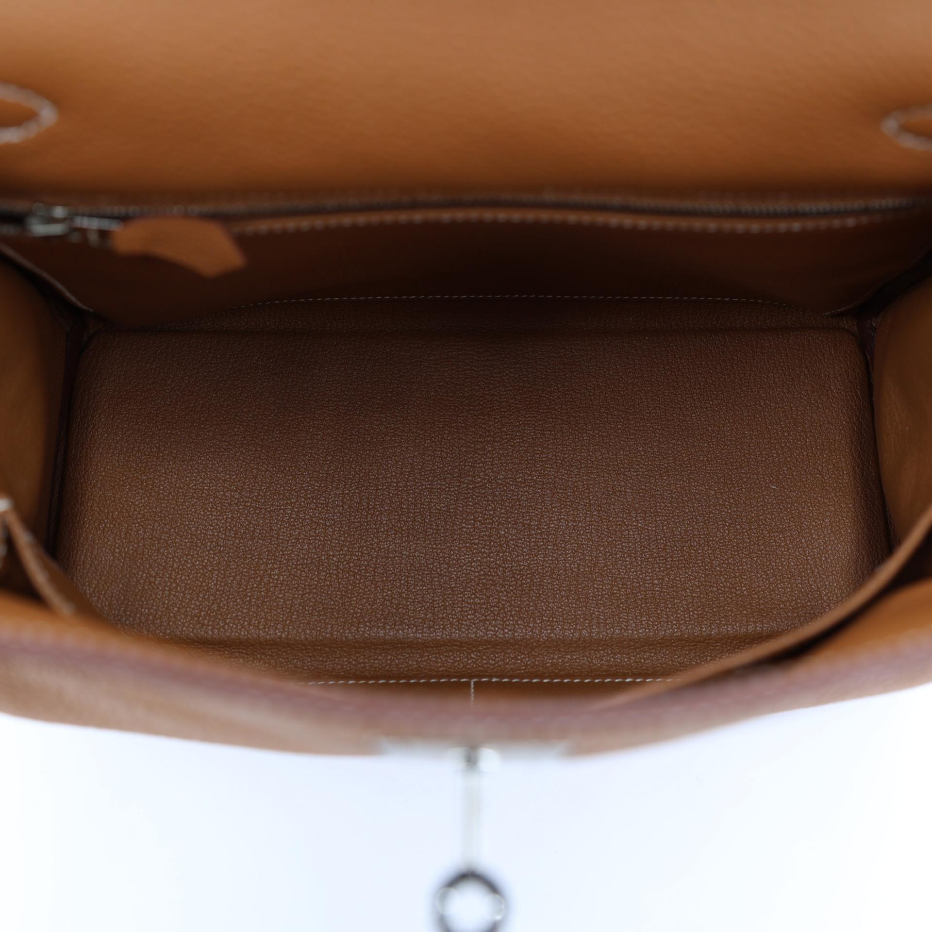 Brand New ( Rank N ) HERMÈS Kelly 28 Gold (37) Togo Palladium hardware W (2024) - 11