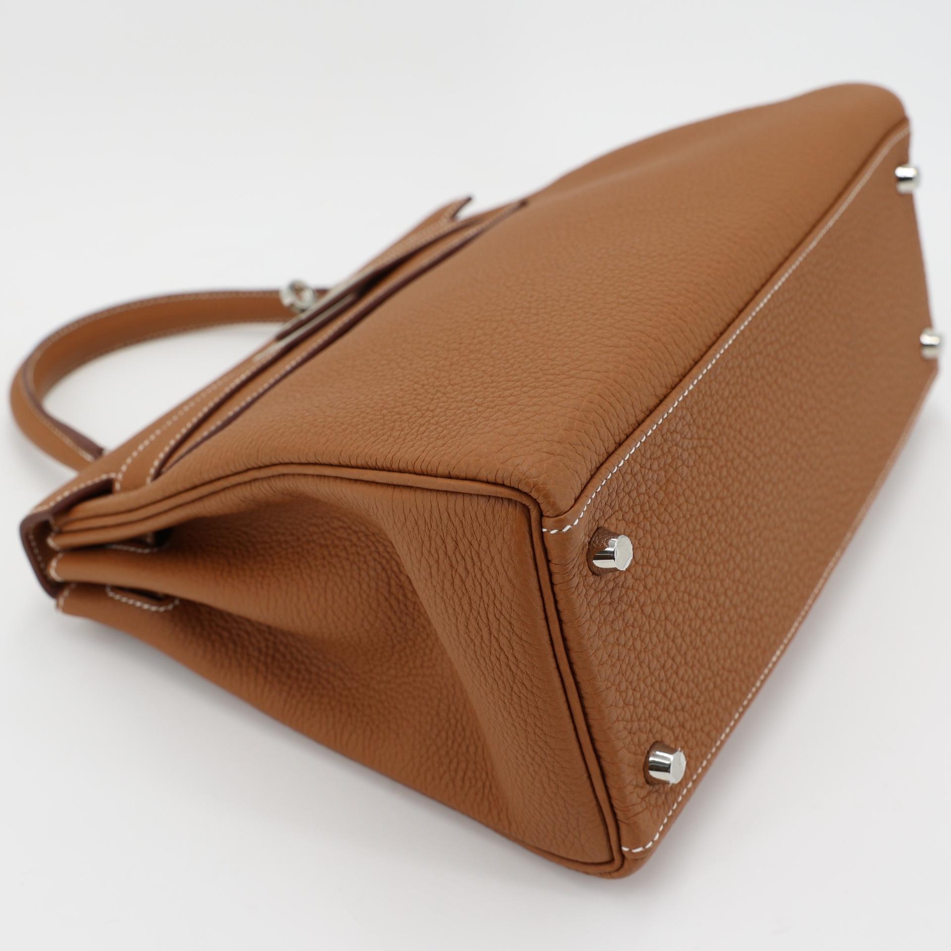 Brand New ( Rank N ) HERMÈS Kelly 28 Gold (37) Togo Palladium hardware W (2024) - 4