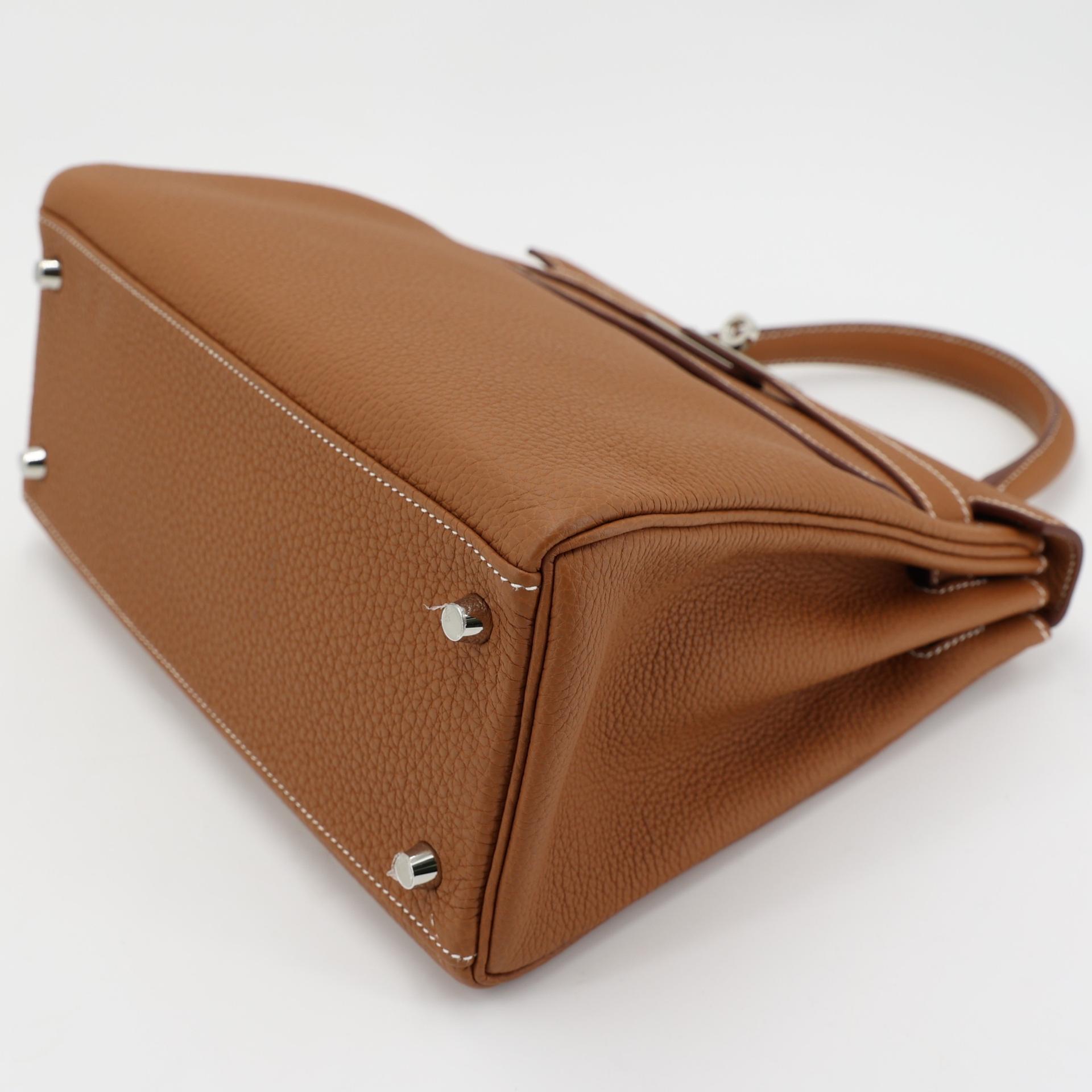 Brand New ( Rank N ) HERMÈS Kelly 28 Gold (37) Togo Palladium hardware W (2024) - 5