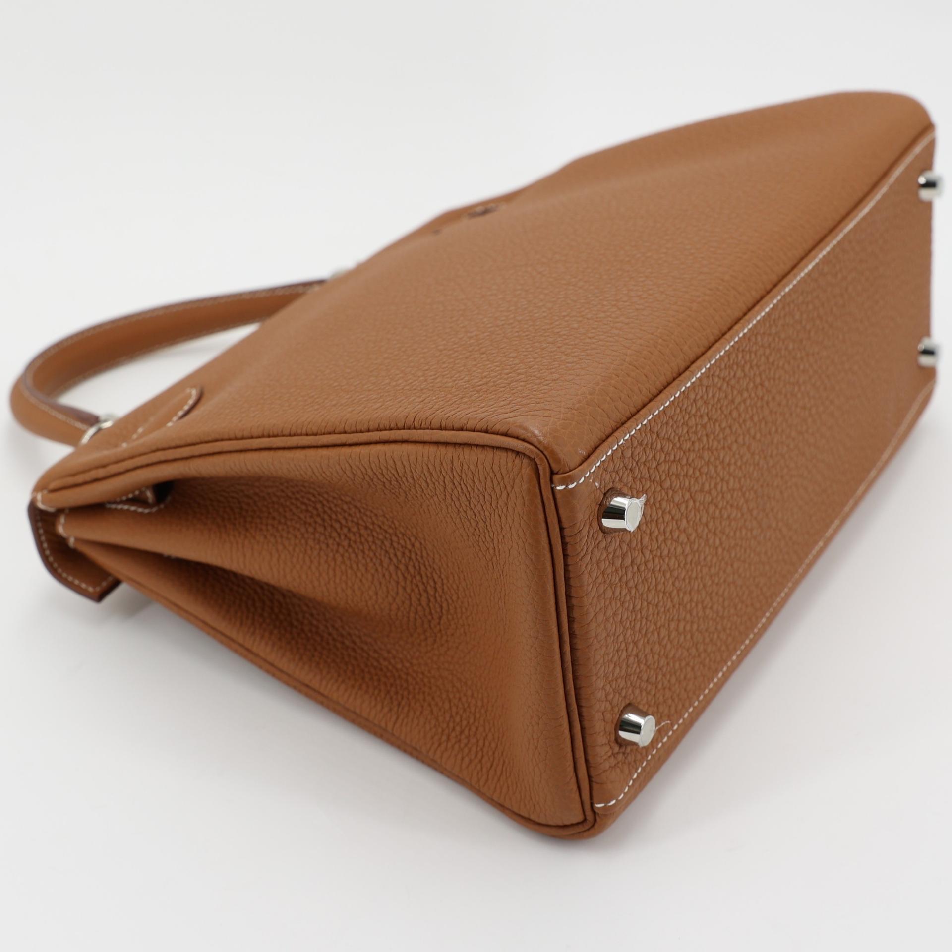 Brand New ( Rank N ) HERMÈS Kelly 28 Gold (37) Togo Palladium hardware W (2024) - 6