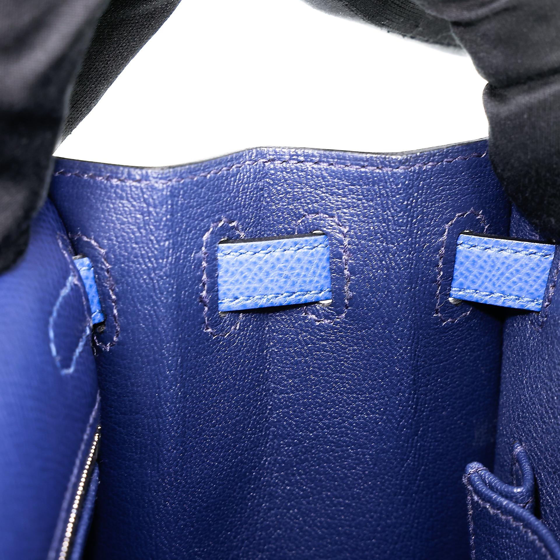 Good ( Rank AB) HERMÈS Kelly 25 Sellier Tri-color Bleu France (71) Bleu Saphir (73) Black (89) Epsom Palladium hardware Z (2021) - 25