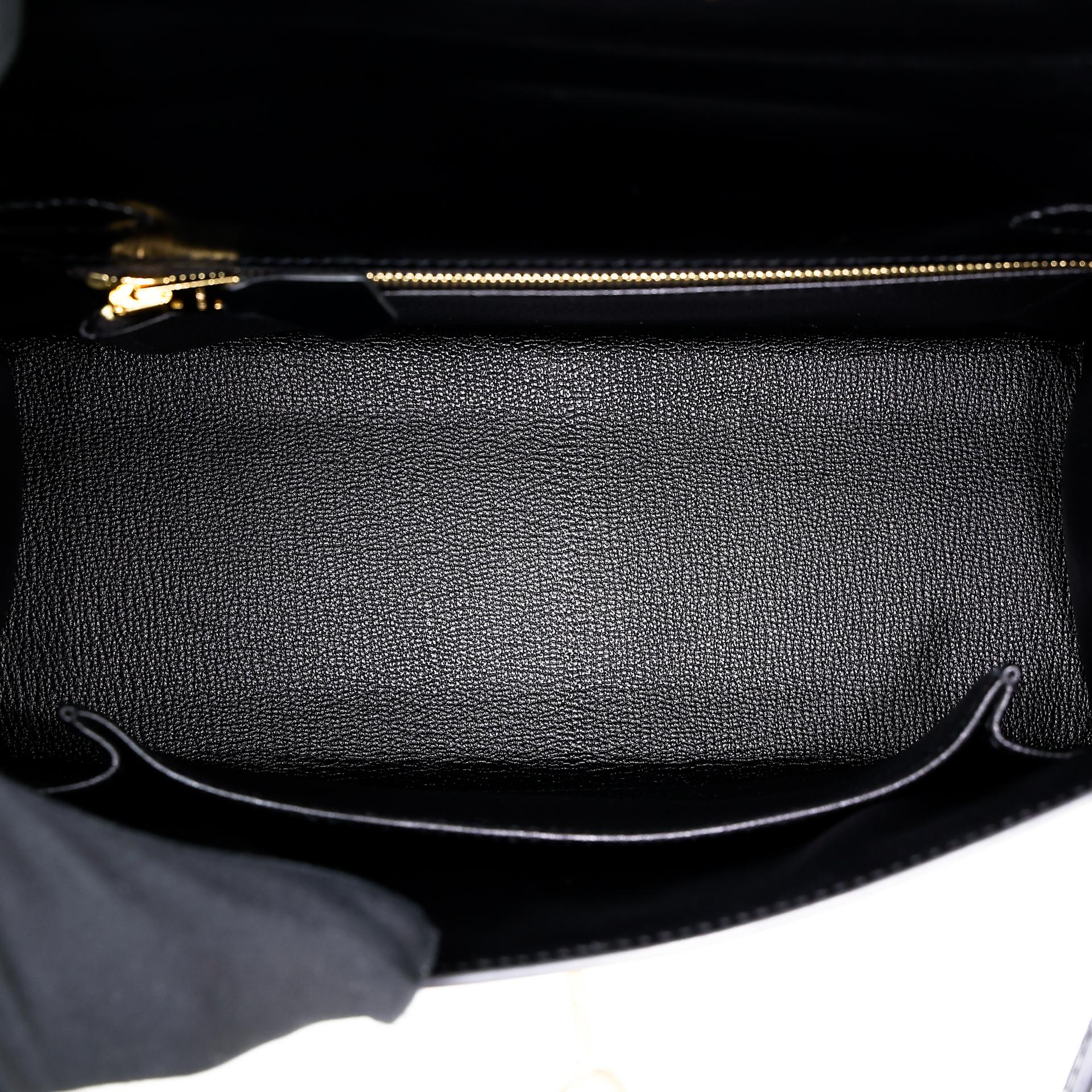 Excellent ( Rank SA ) HERMÈS Kelly 25 Sellier Black (89) Box-calf Gold hardware D (2019) - 28