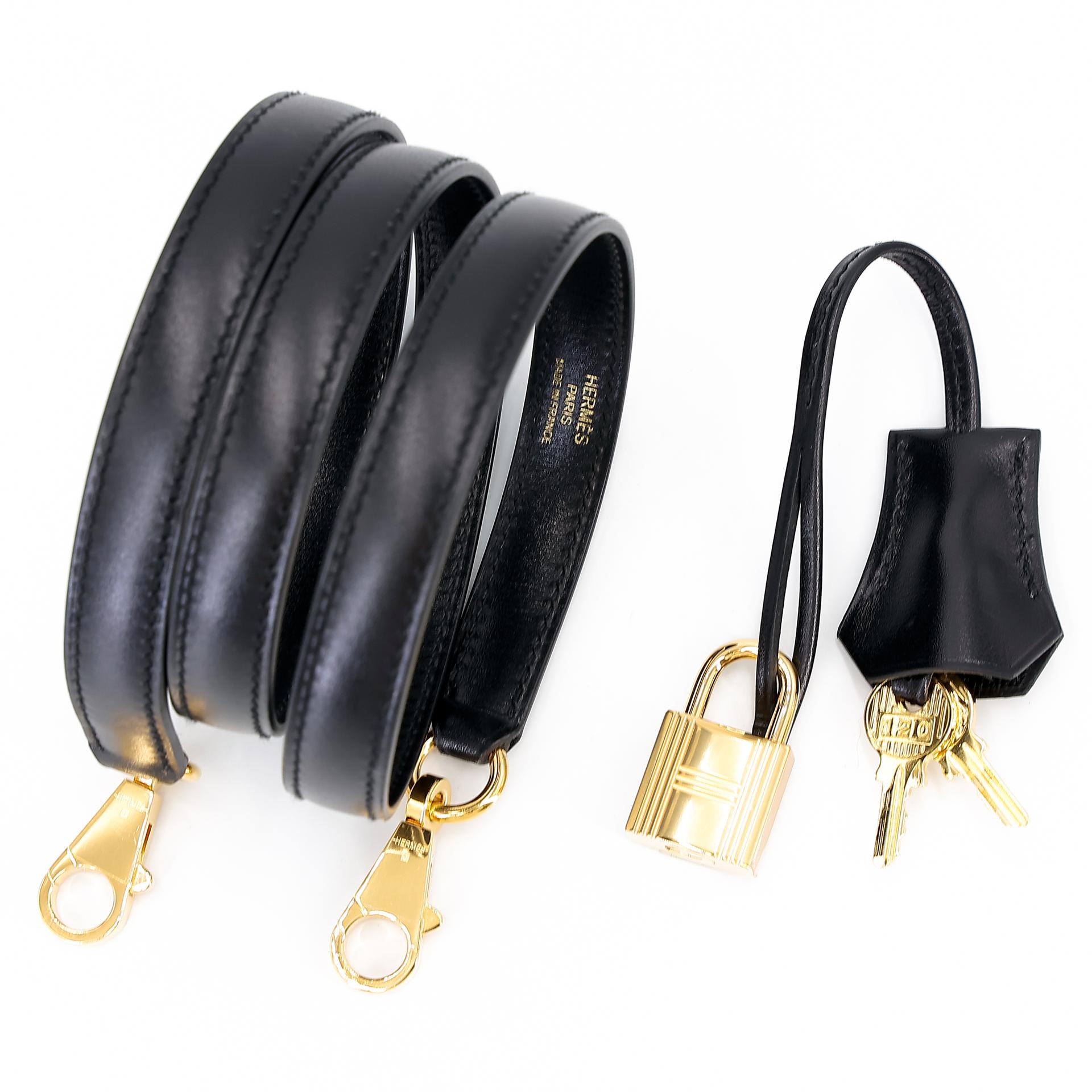 Excellent ( Rank SA ) HERMÈS Kelly 25 Sellier Black (89) Box-calf Gold hardware D (2019) - 29