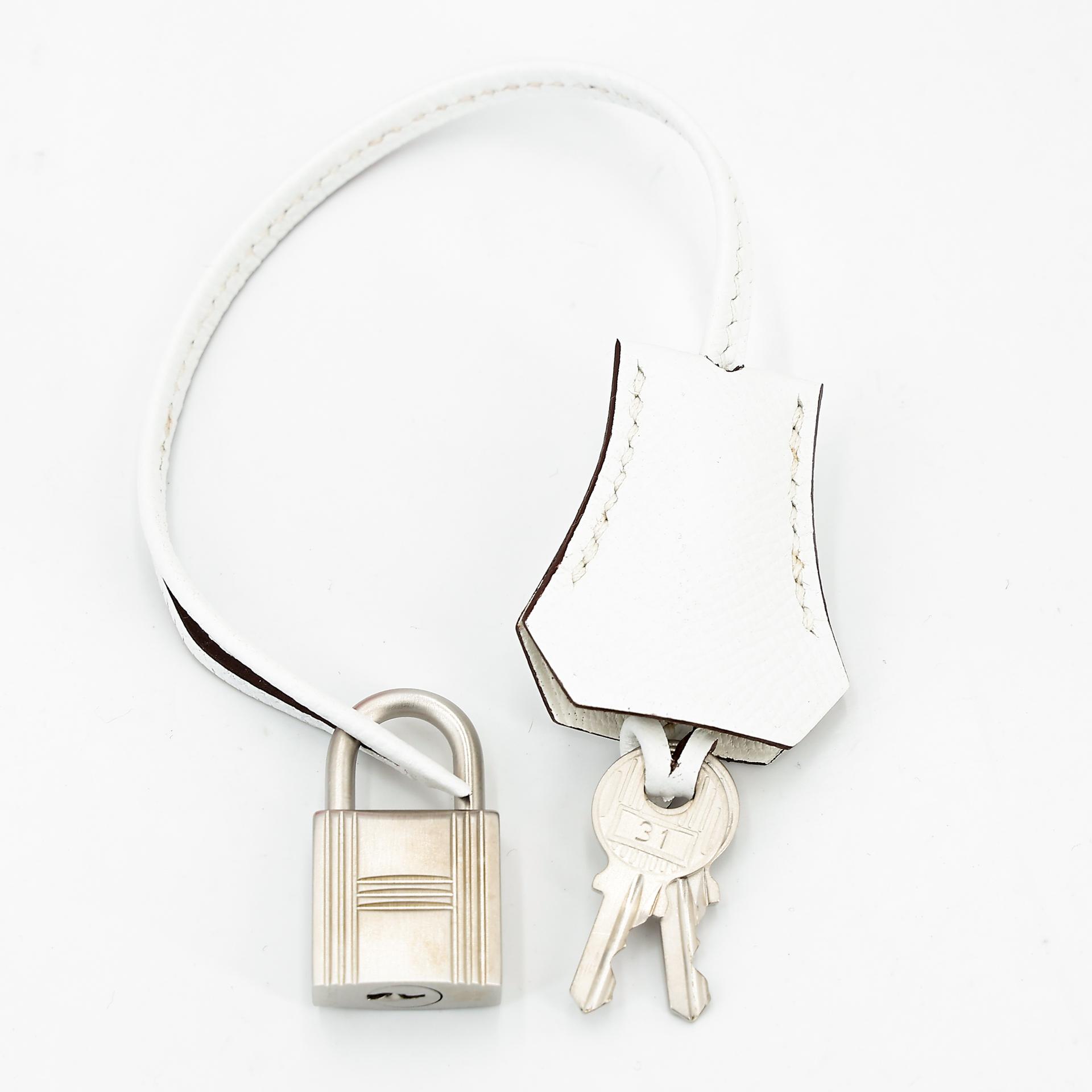 Unused ( Rank NS ) HERMÈS Special Order Birkin 30 HSS White (01) Rose Confetti (1Q) Rose Tyrien (E5) Epsom Brushed Palladium Square R (2014) - 22