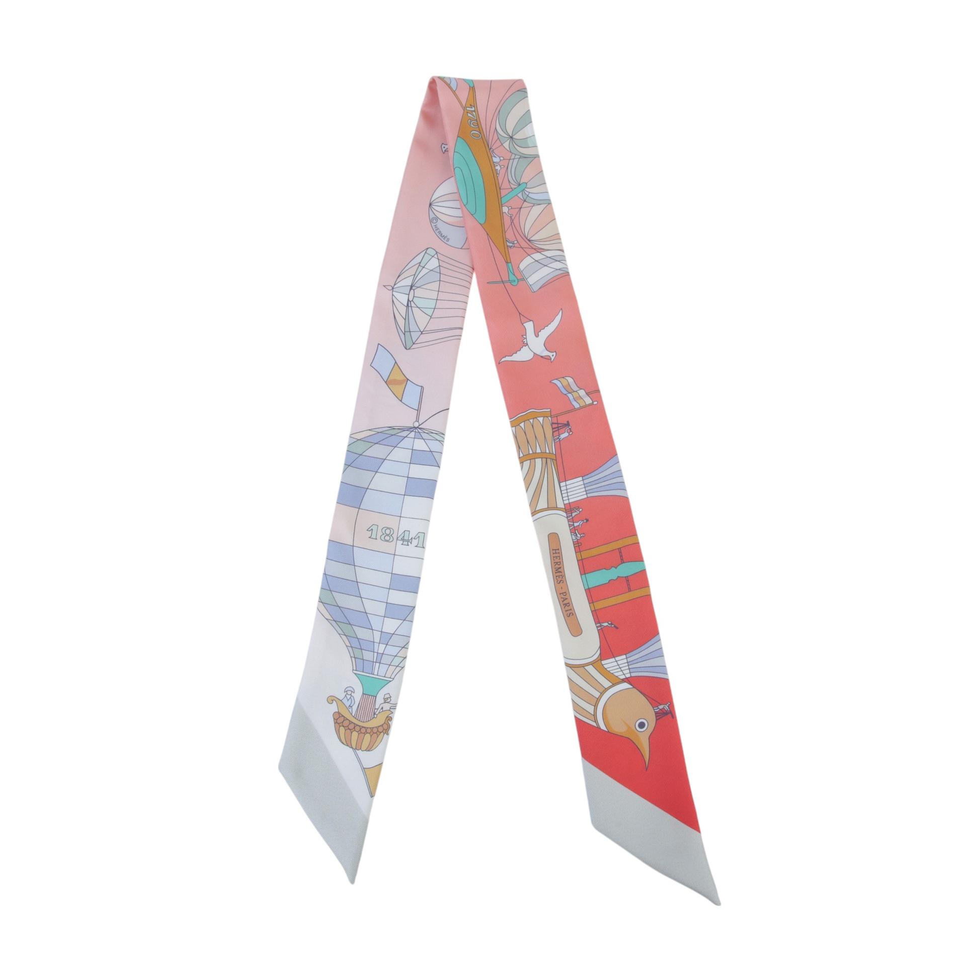 Very Good ( Rank A) HERMÈS Twilly  Les Folies Du Ciel Multi-color Silk None None - 1