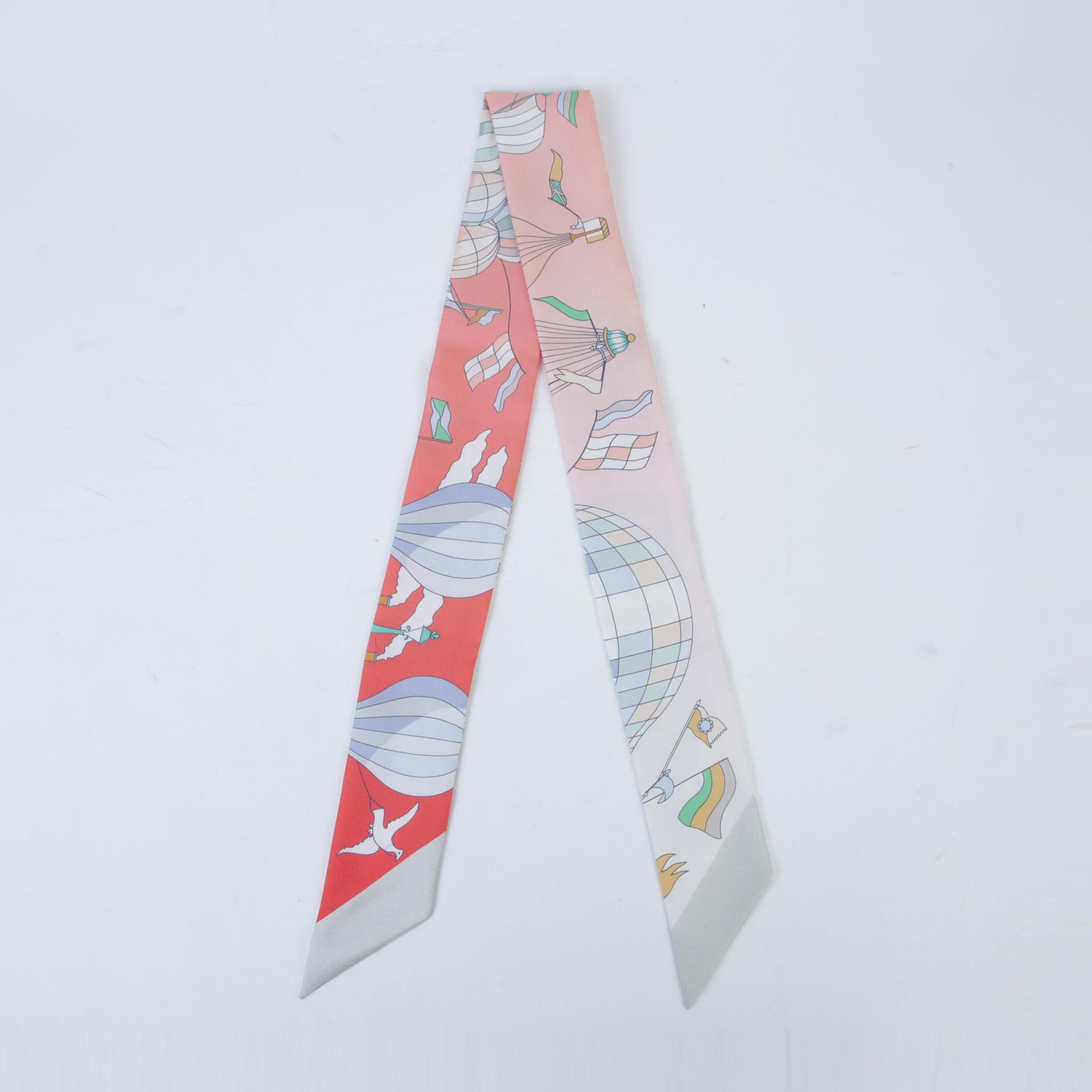 Very Good ( Rank A) HERMÈS Twilly  Les Folies Du Ciel Multi-color Silk None None - 2