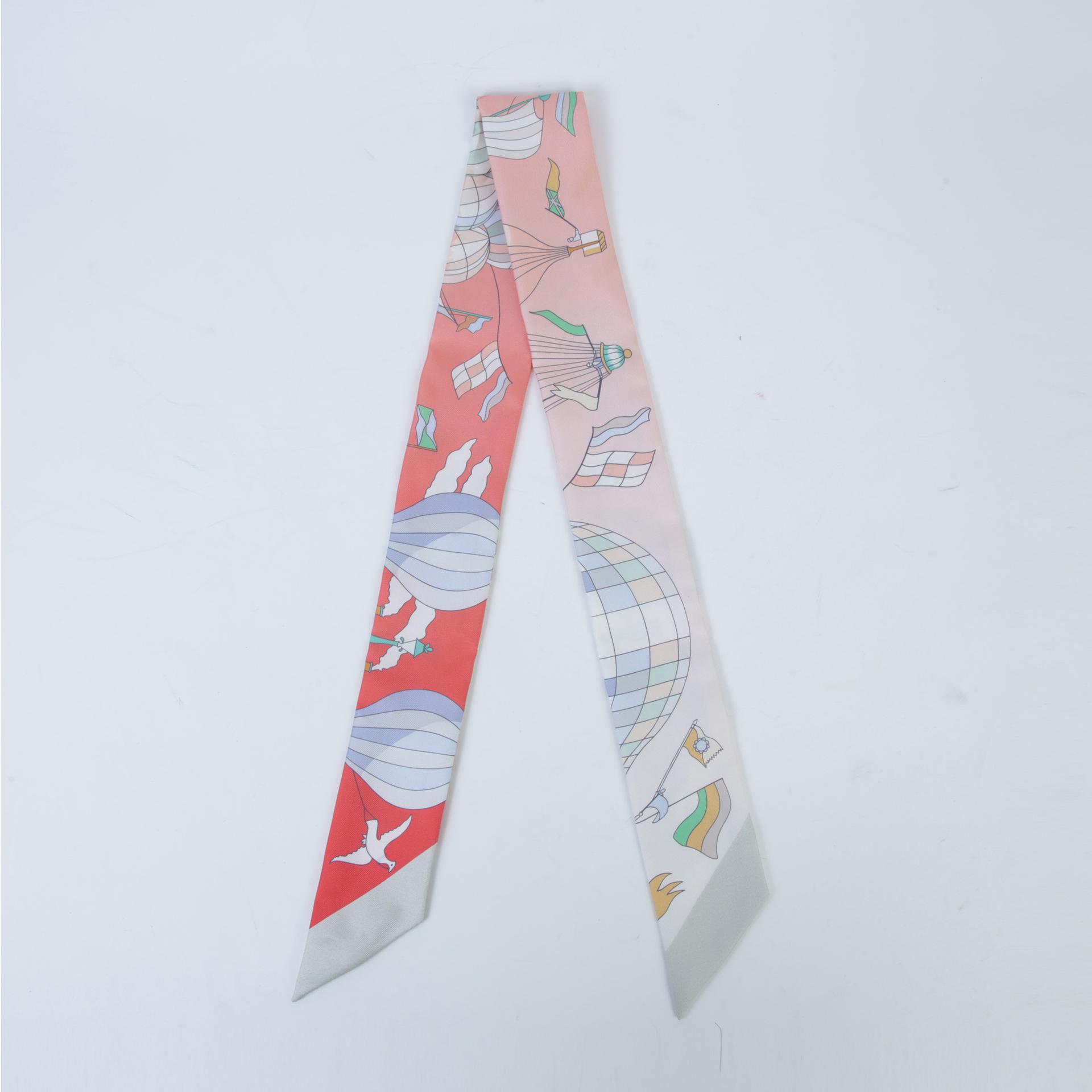 Very Good ( Rank A) HERMÈS Twilly  Les Folies Du Ciel Multi-color Silk None None - 2