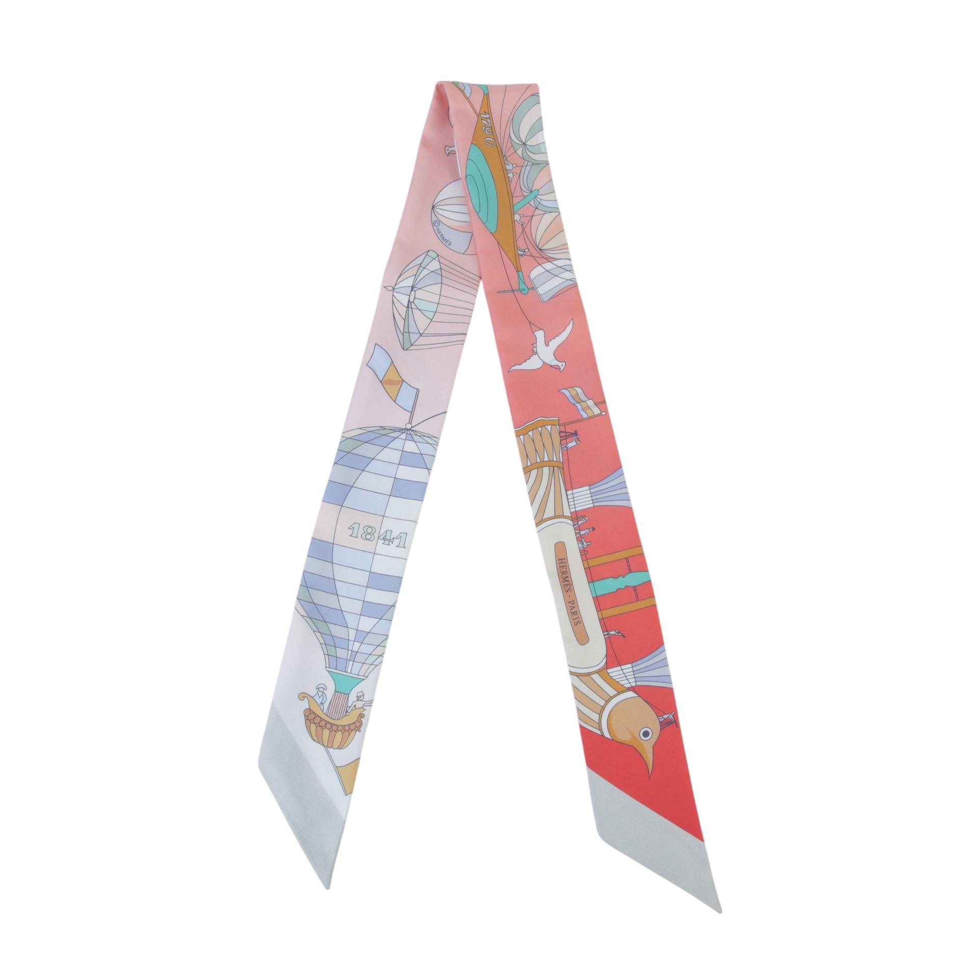Very Good ( Rank A) HERMÈS Twilly  Les Folies Du Ciel Multi-color Silk None None - 1