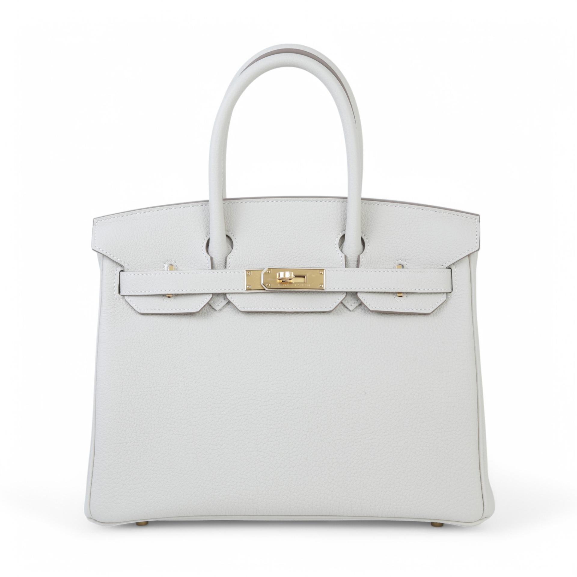 Brand New ( Rank N )  HERMÈS  Birkin 30 Craie (10) Togo Gold hardware W (2024) - 1