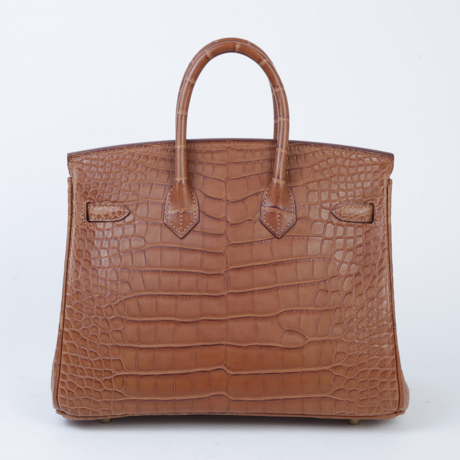 Brand New ( Rank N ) HERMÈS Birkin 25 Gold (37) Matte Alligator Gold hardware W (2024) - 2