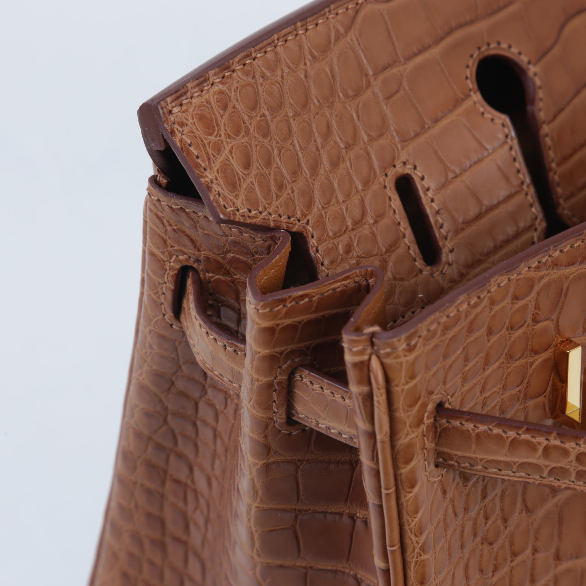 Brand New ( Rank N ) HERMÈS Birkin 25 Gold (37) Matte Alligator Gold hardware W (2024) - 12