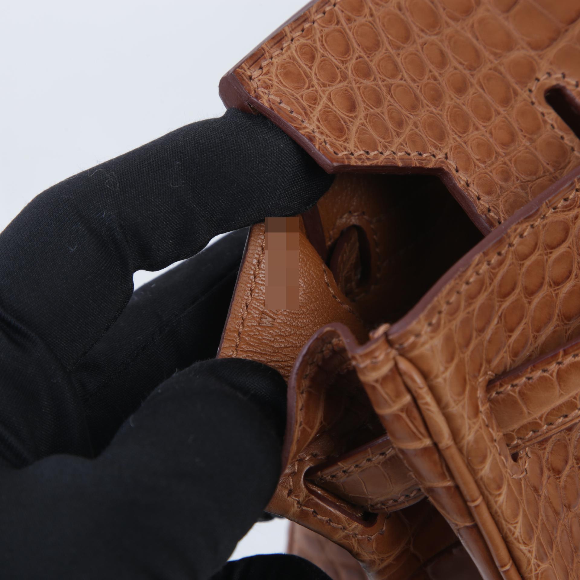 Brand New ( Rank N ) HERMÈS Birkin 25 Gold (37) Matte Alligator Gold hardware W (2024) - 13