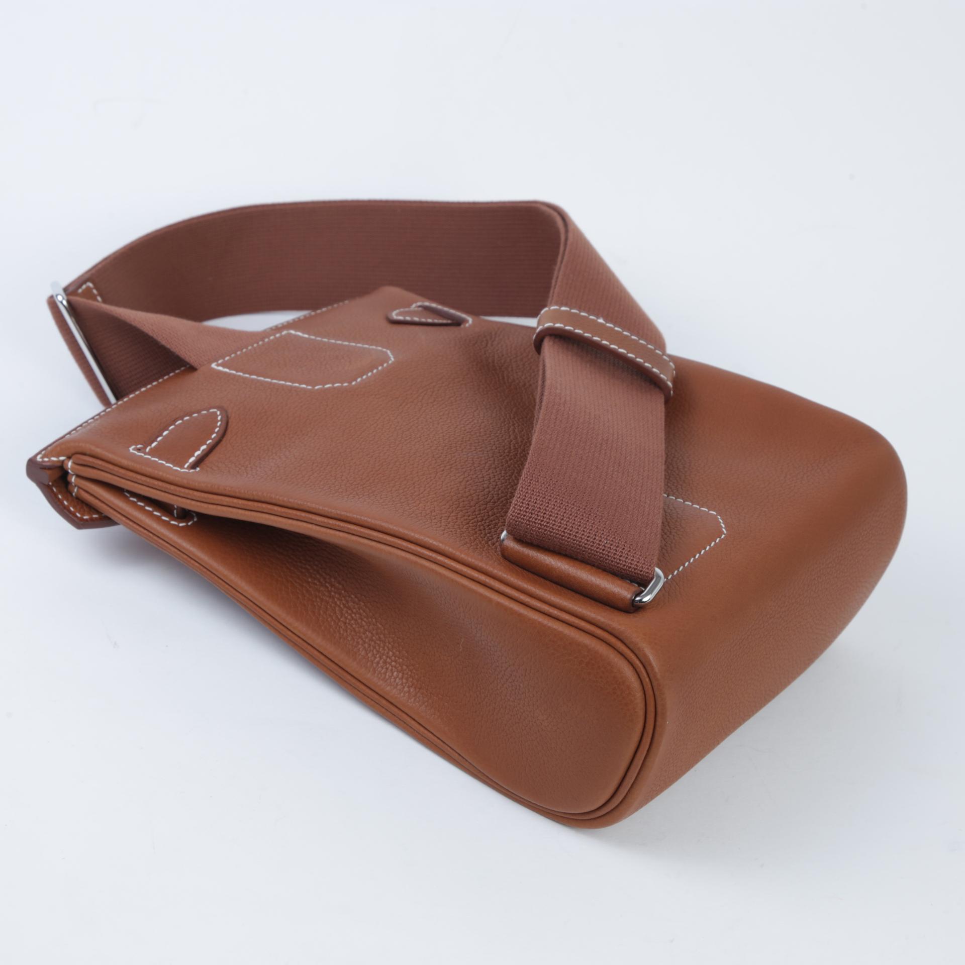 Brand New ( Rank N ) HERMÈS Hac a Dos PM Fauve (34) Barenia Faubourg Palladium hardware W (2024) - 6