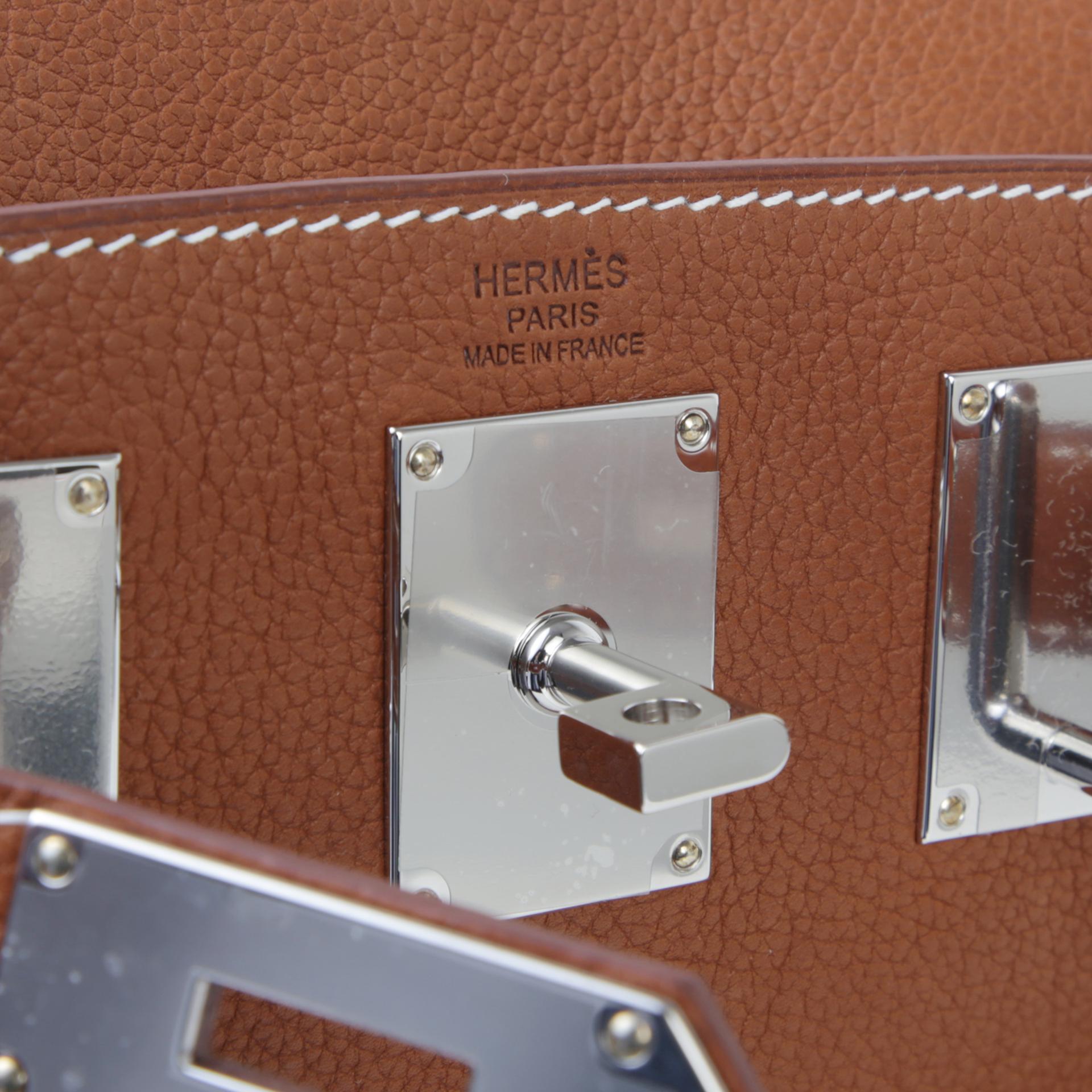 Brand New ( Rank N ) HERMÈS Hac a Dos PM Fauve (34) Barenia Faubourg Palladium hardware W (2024) - 9