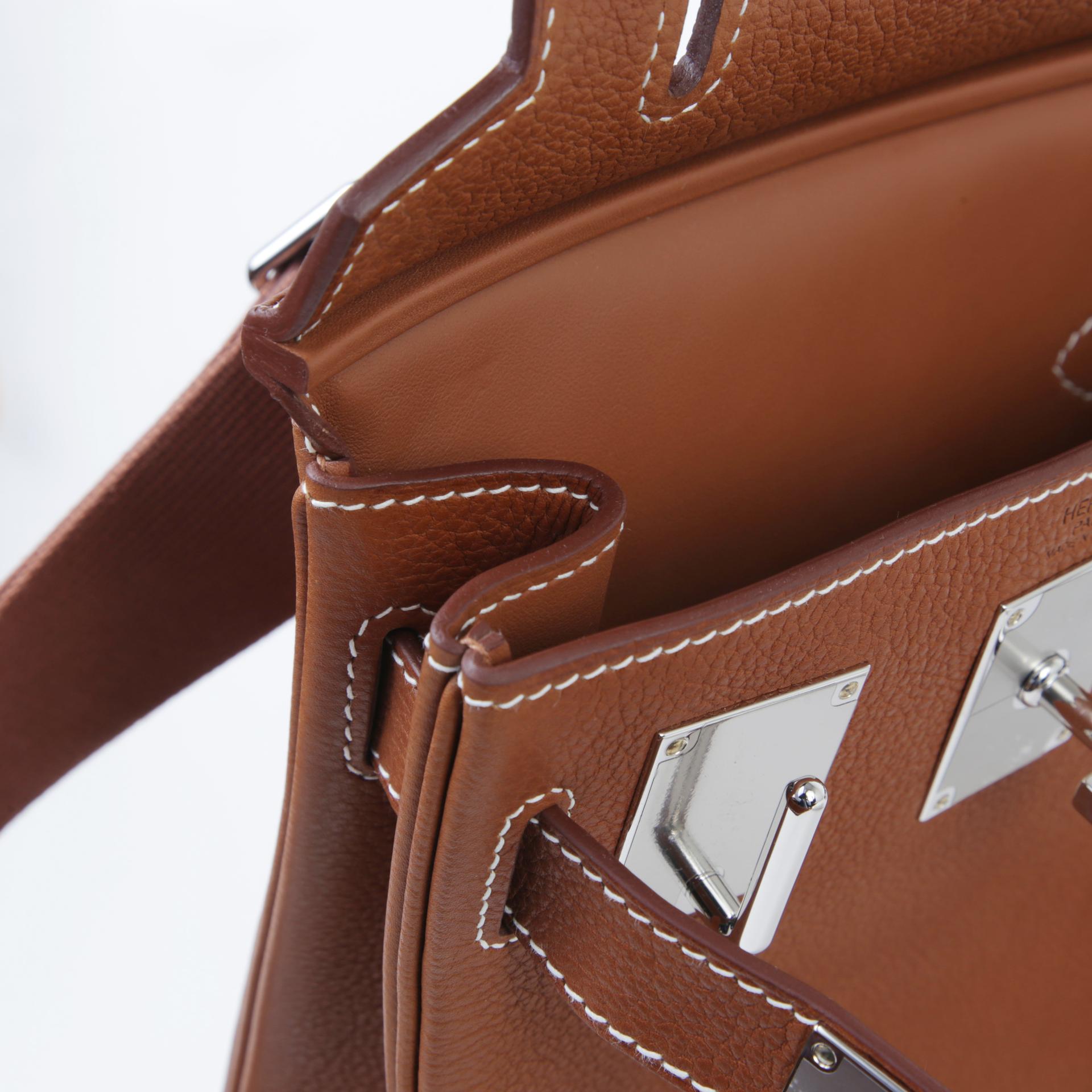 Brand New ( Rank N ) HERMÈS Hac a Dos PM Fauve (34) Barenia Faubourg Palladium hardware W (2024) - 12