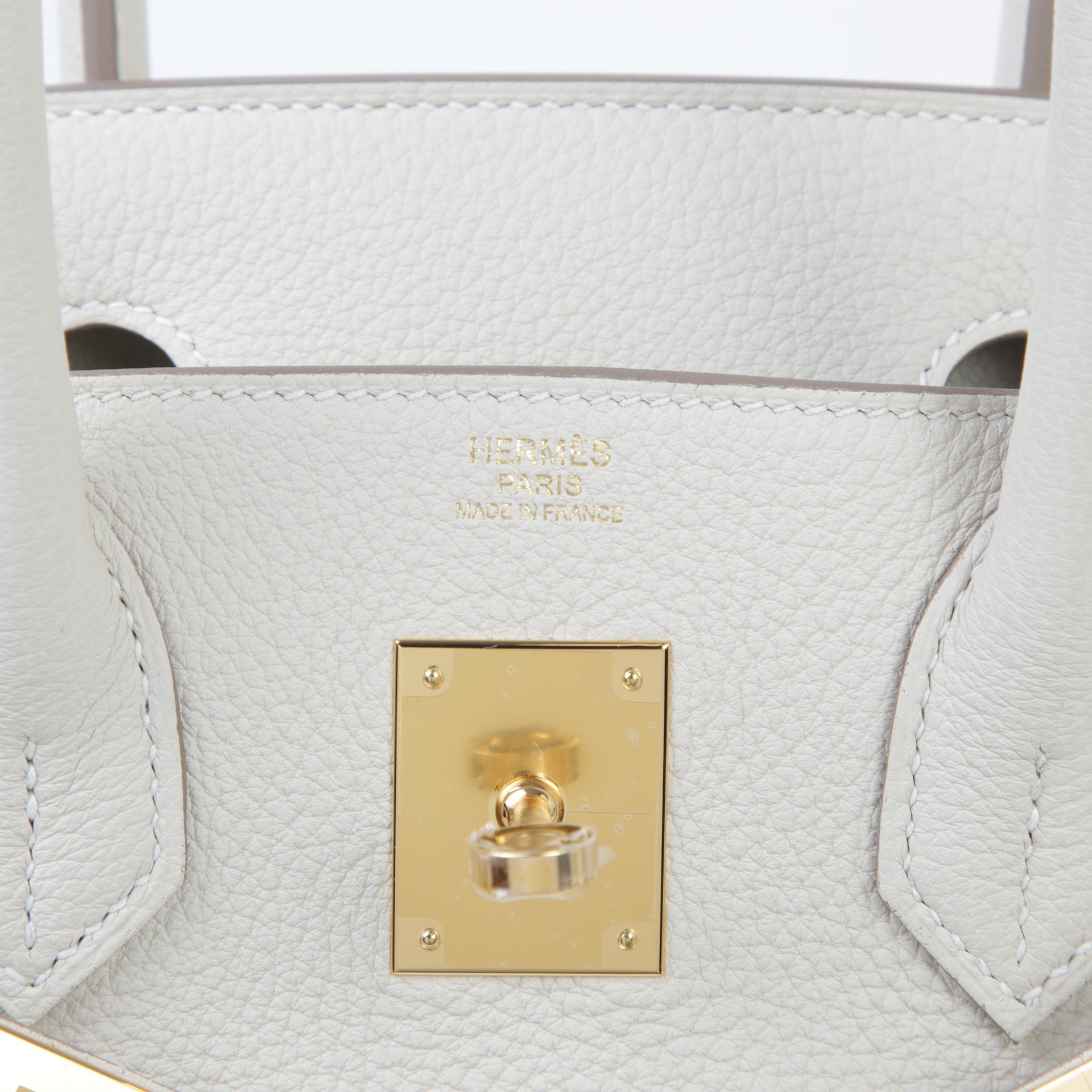 Brand New ( Rank N )  HERMÈS  Birkin 30 Craie (10) Togo Gold hardware W (2024) - 9