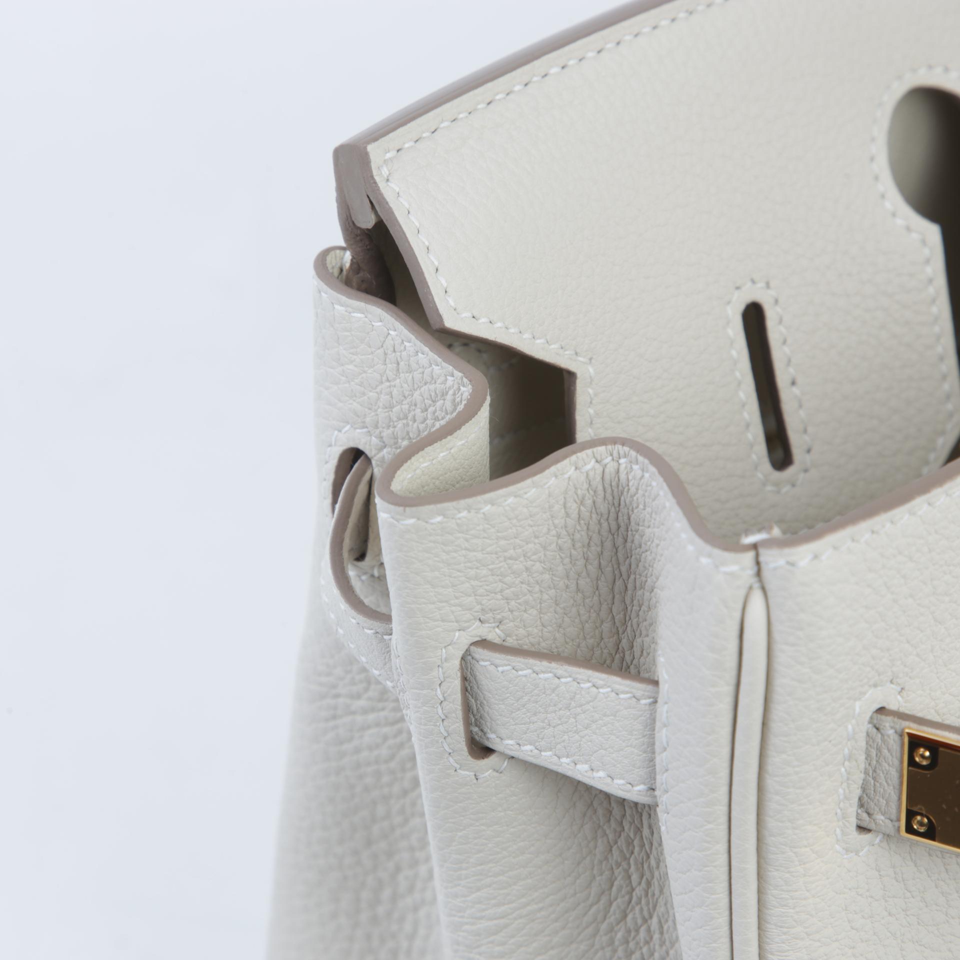 Brand New ( Rank N )  HERMÈS  Birkin 30 Craie (10) Togo Gold hardware W (2024) - 12