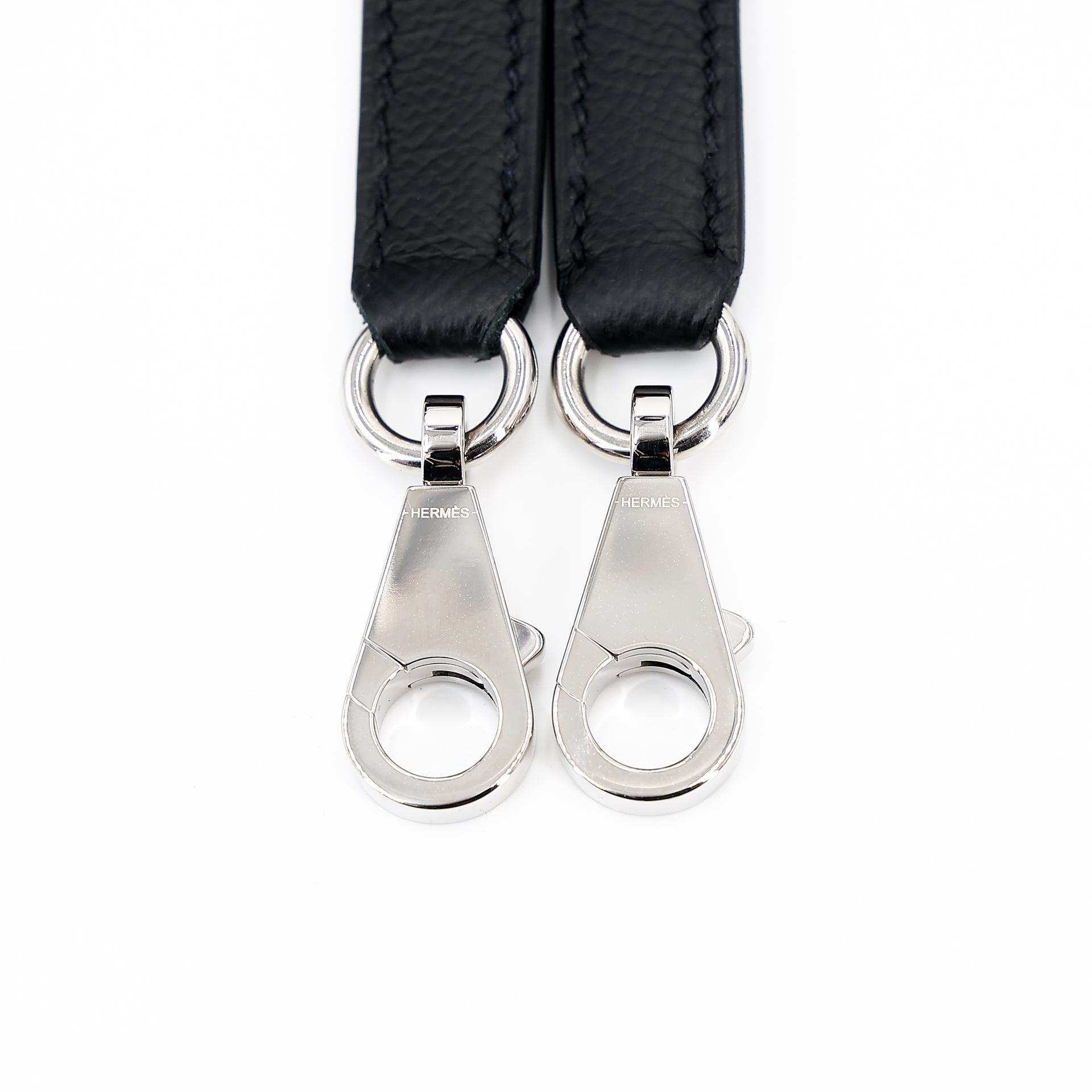 Excellent ( Rank SA ) HERMÈS Kelly 28 Sellier Black (89) Epsom Palladium hardware U (2022) - 23