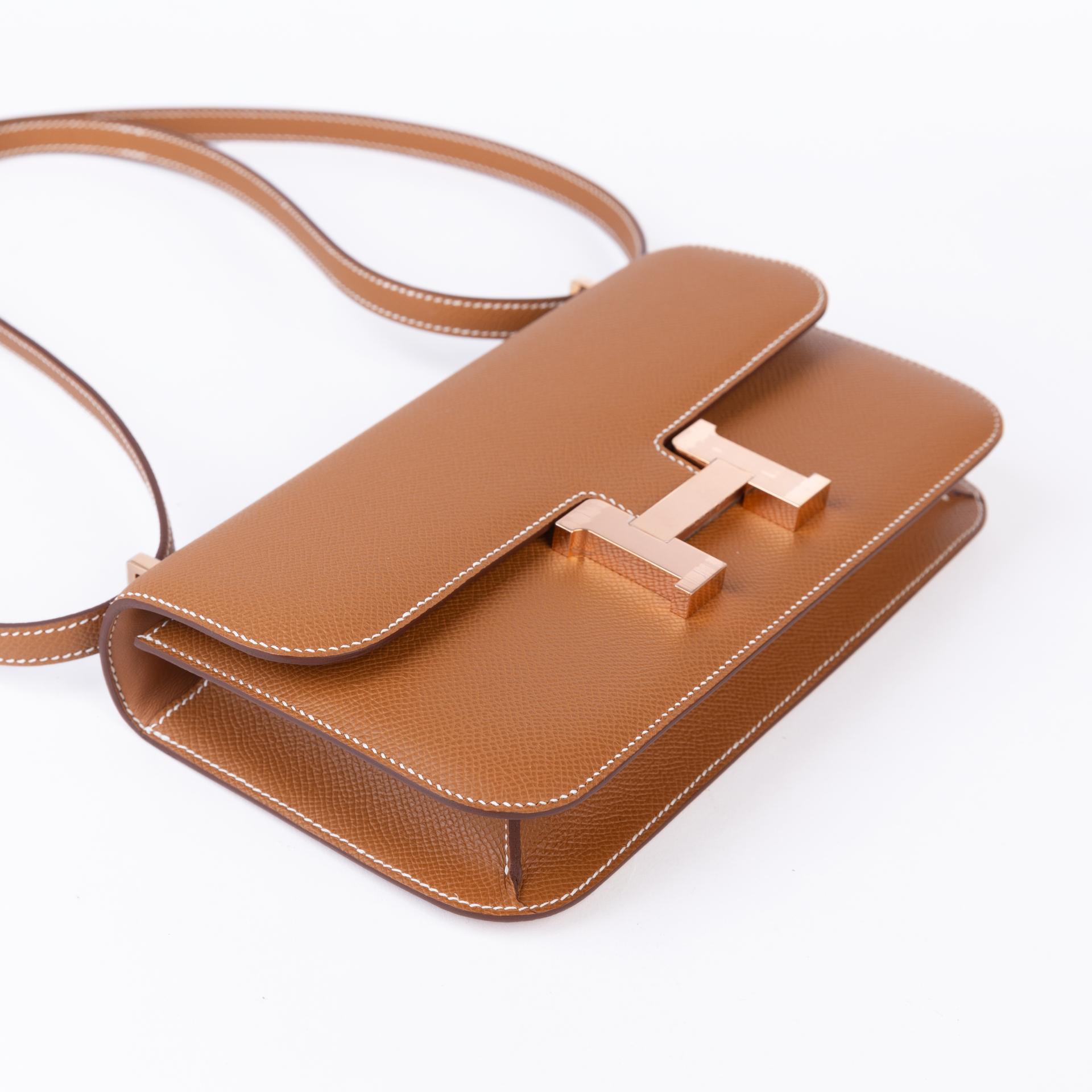Brand New ( Rank N ) HERMÈS Constance Elan 2024 Gold (37) Epsom Rose Gold hardware W (2024) - 4