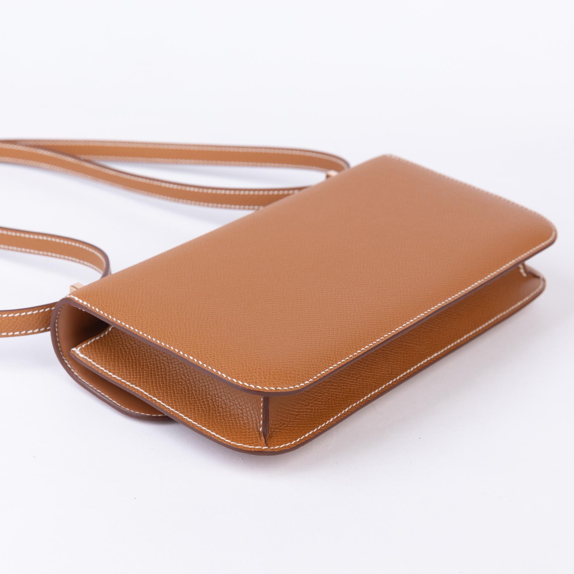 Brand New ( Rank N ) HERMÈS Constance Elan 2024 Gold (37) Epsom Rose Gold hardware W (2024) - 6