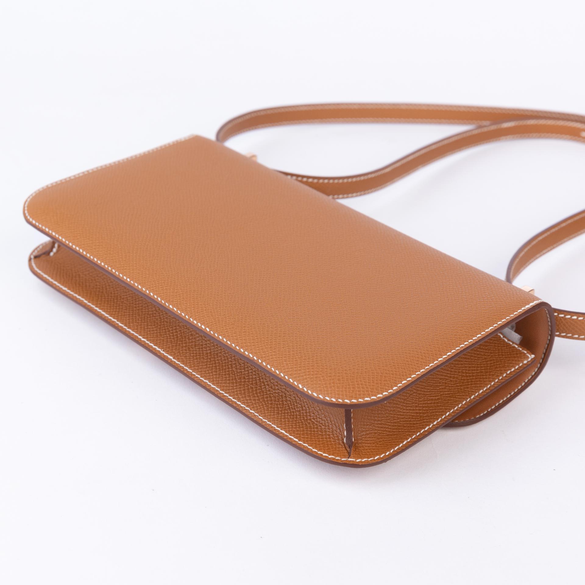 Brand New ( Rank N ) HERMÈS Constance Elan 2024 Gold (37) Epsom Rose Gold hardware W (2024) - 7