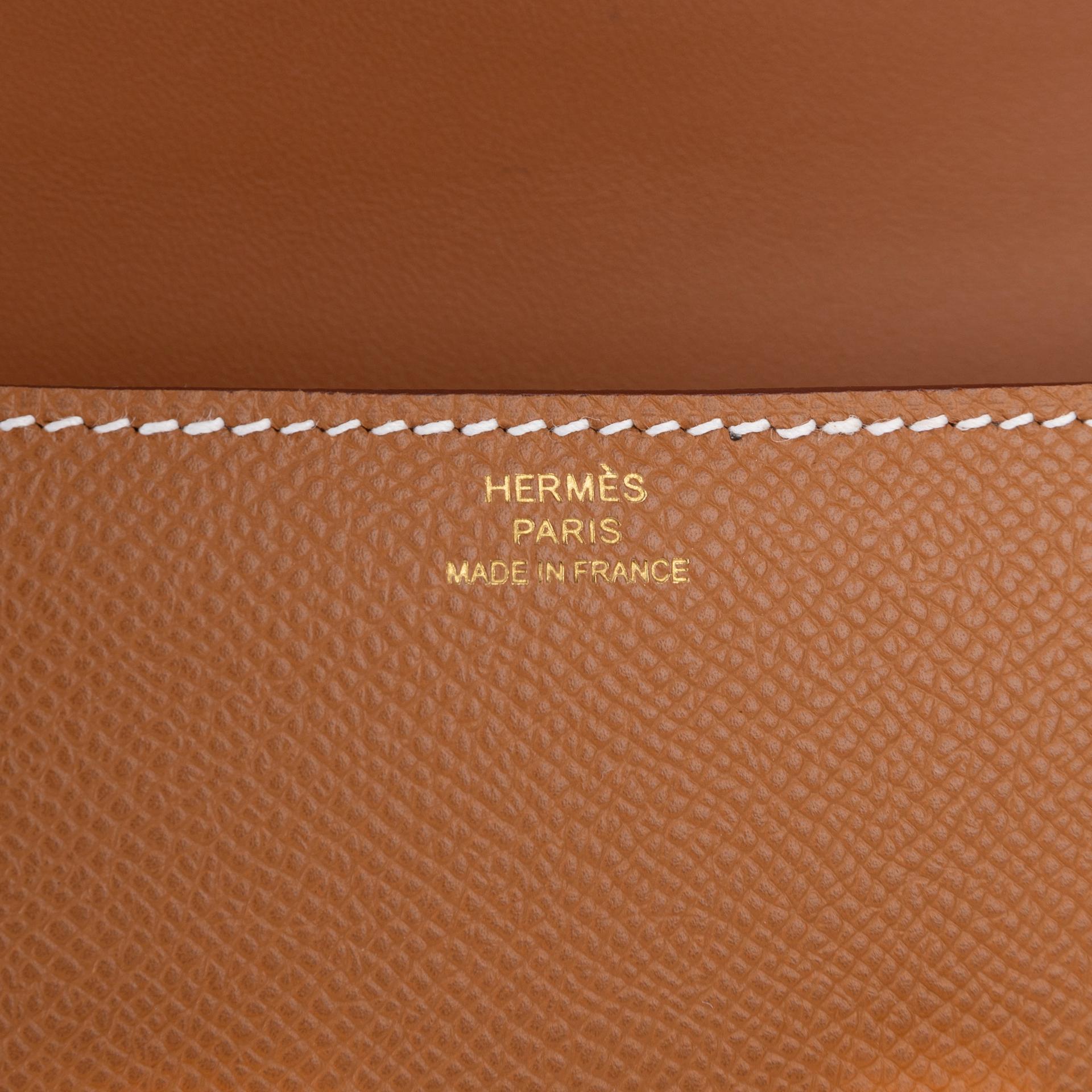 Brand New ( Rank N ) HERMÈS Constance Elan 2024 Gold (37) Epsom Rose Gold hardware W (2024) - 10