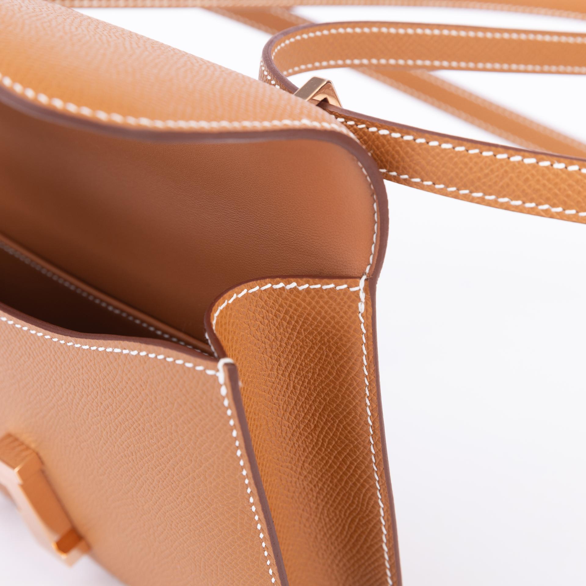 Brand New ( Rank N ) HERMÈS Constance Elan 2024 Gold (37) Epsom Rose Gold hardware W (2024) - 12