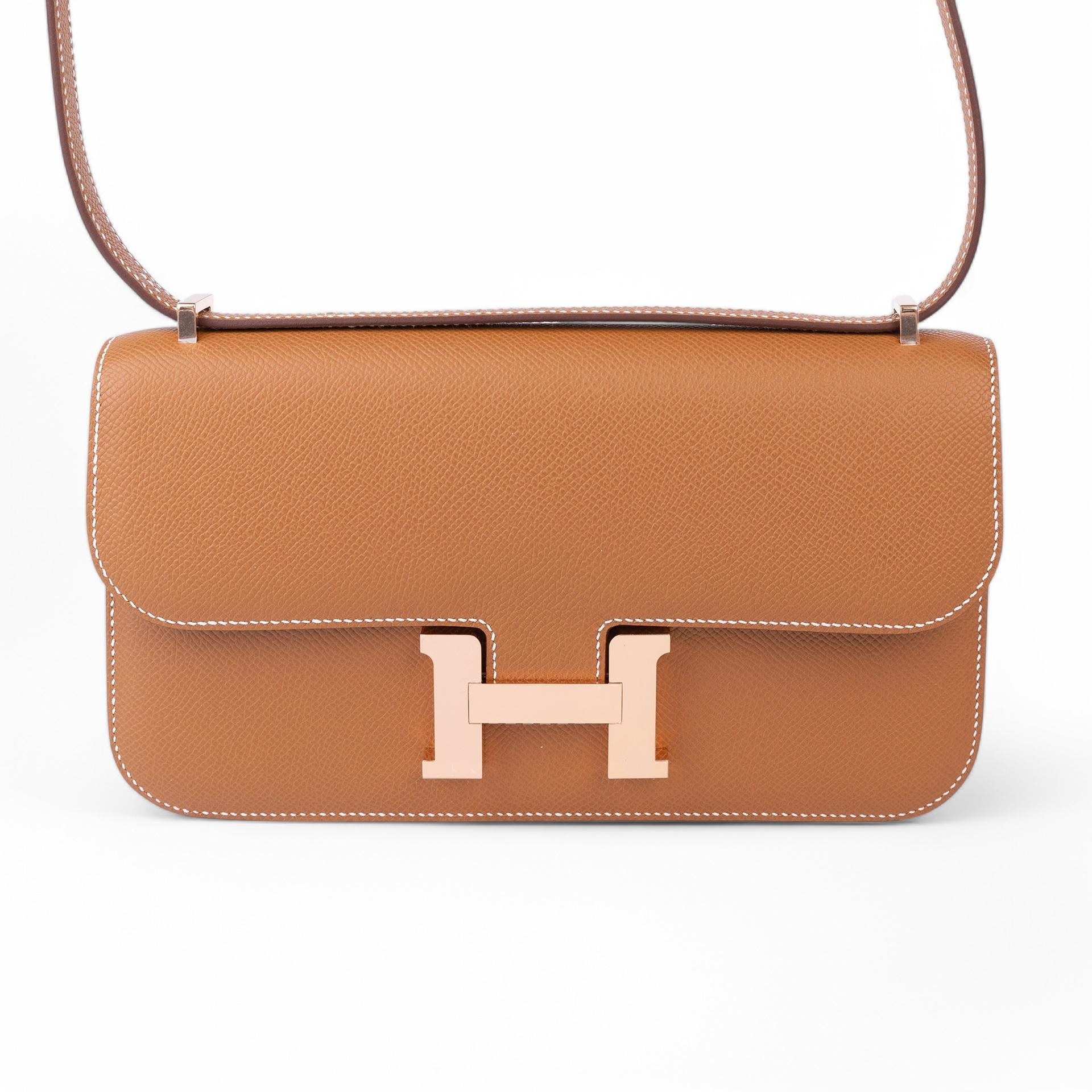 Brand New ( Rank N ) HERMÈS Constance Elan 2024 Gold (37) Epsom Rose Gold hardware W (2024) - 1