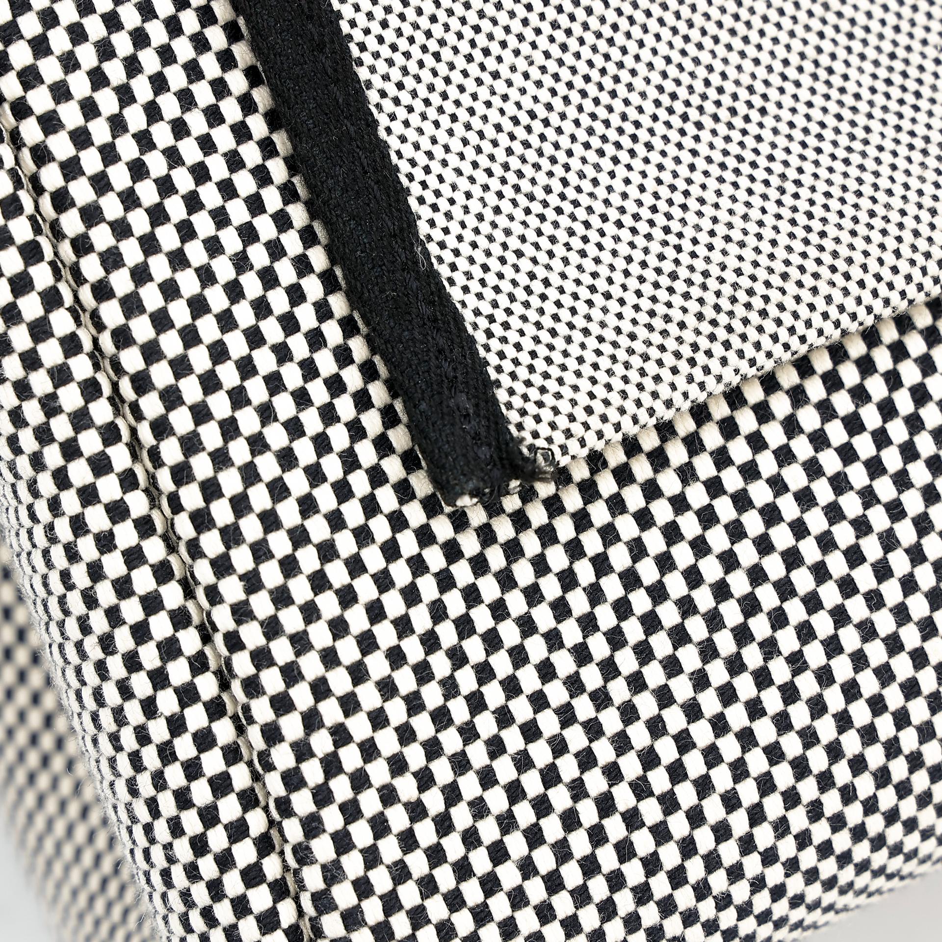ランク A HERMÈS エルメス エールバッグジップ PM ブラック (89) キャンバス レザー シルバー金具 B刻印 - 16