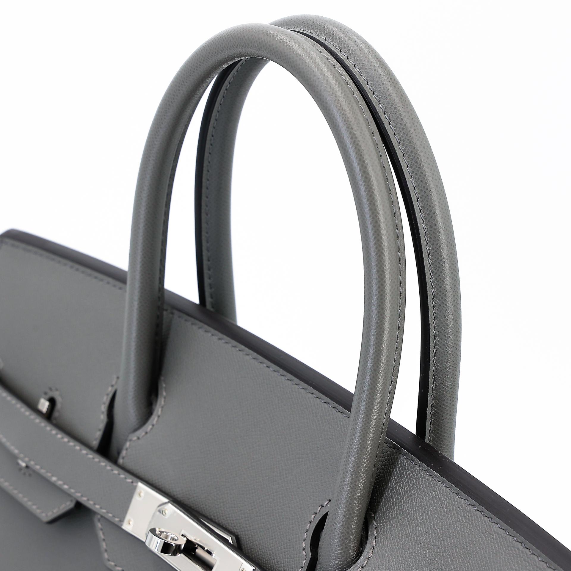 Unused ( Rank NS ) HERMÈS Birkin 30 Sellier Gris Meyer (0L) Madame Palladium hardware W (2024) - 3