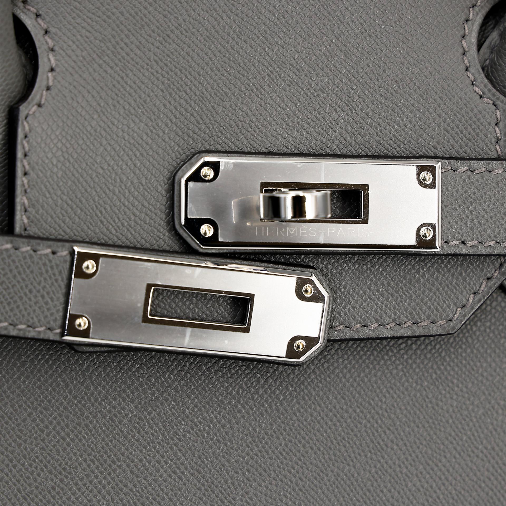 Unused ( Rank NS ) HERMÈS Birkin 30 Sellier Gris Meyer (0L) Madame Palladium hardware W (2024) - 8