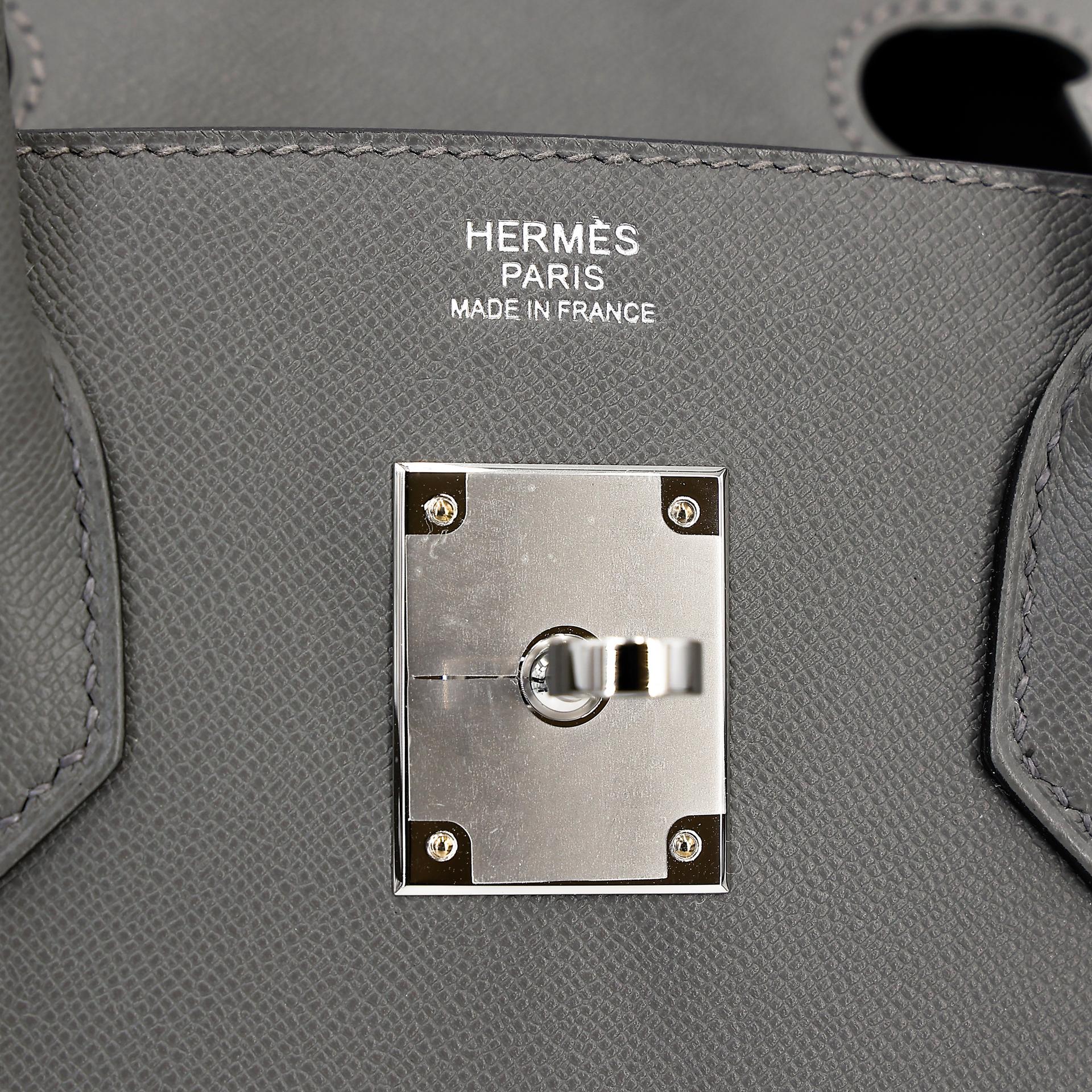 Unused ( Rank NS ) HERMÈS Birkin 30 Sellier Gris Meyer (0L) Madame Palladium hardware W (2024) - 13