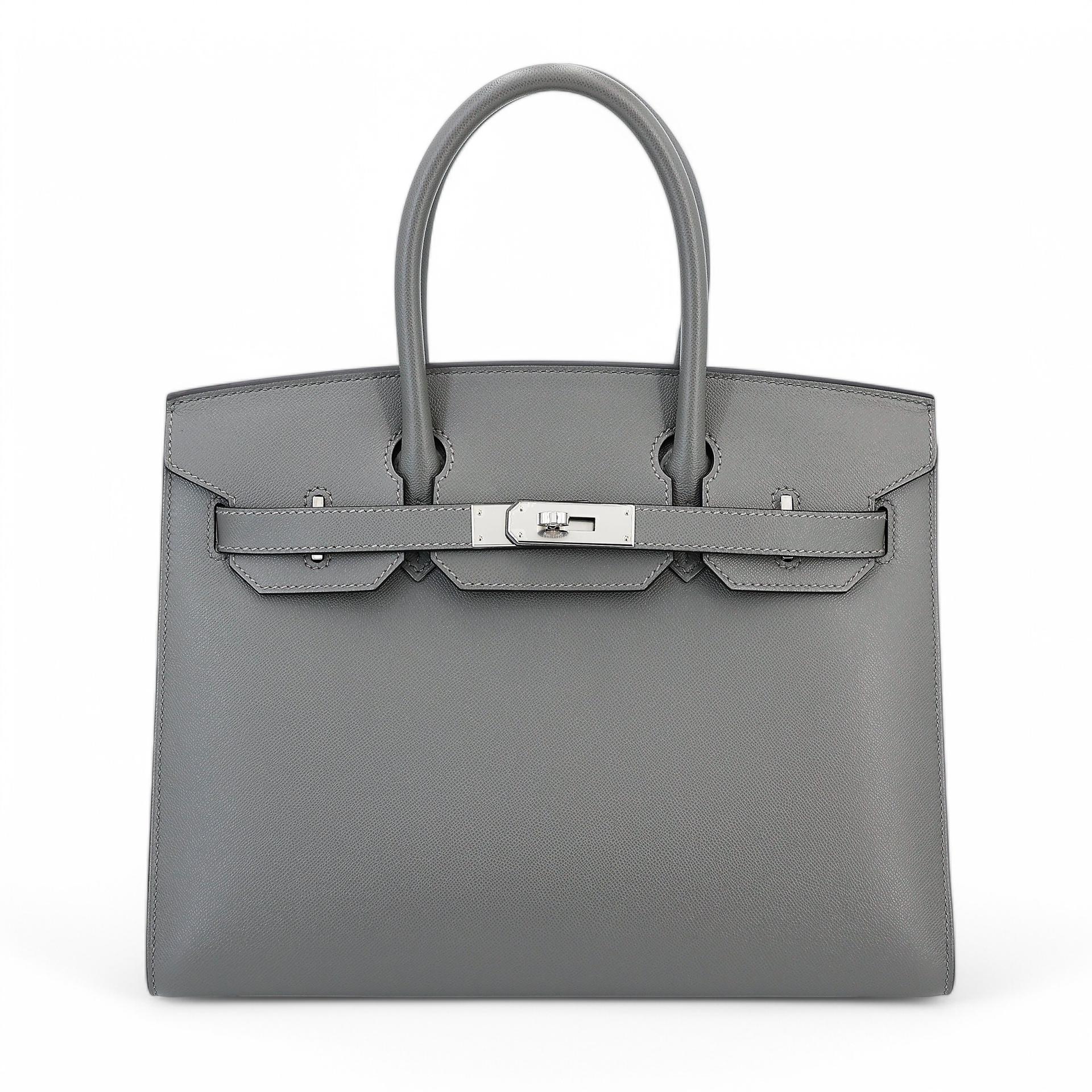 Unused ( Rank NS ) HERMÈS Birkin 30 Sellier Gris Meyer (0L) Madame Palladium hardware W (2024) - 1