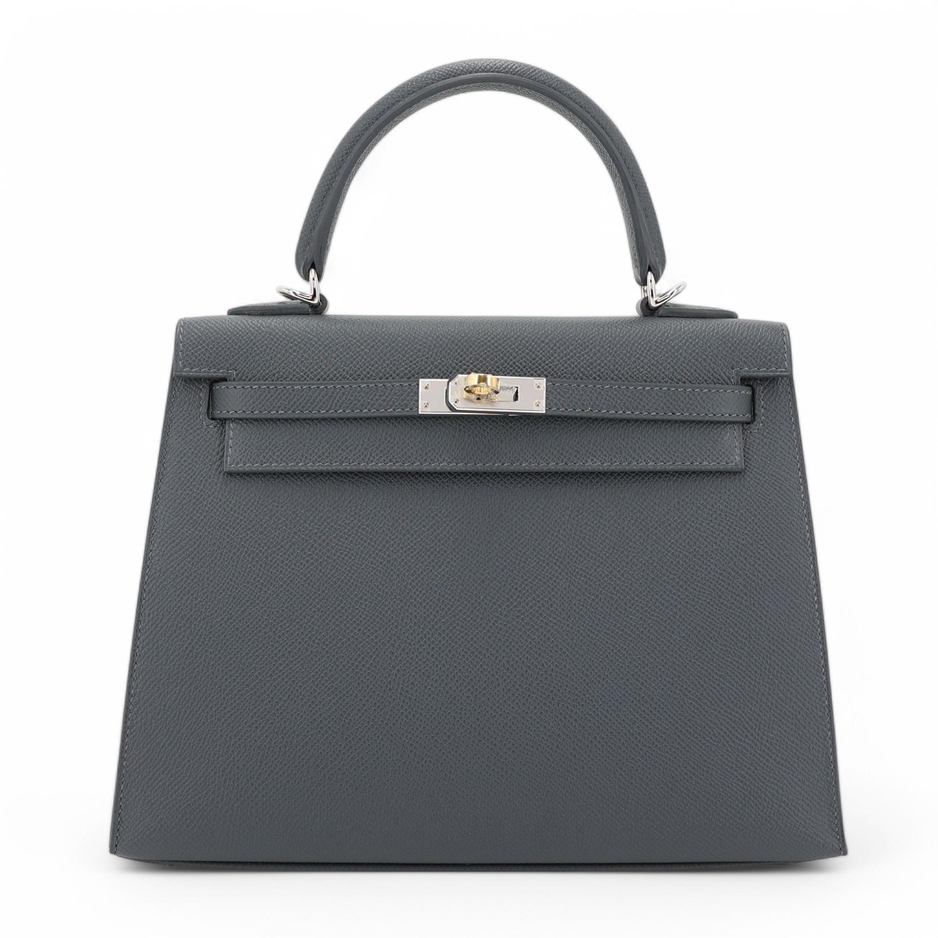 Kelly 25 Sellier Ardoise (85) | GINZA XIAOMA