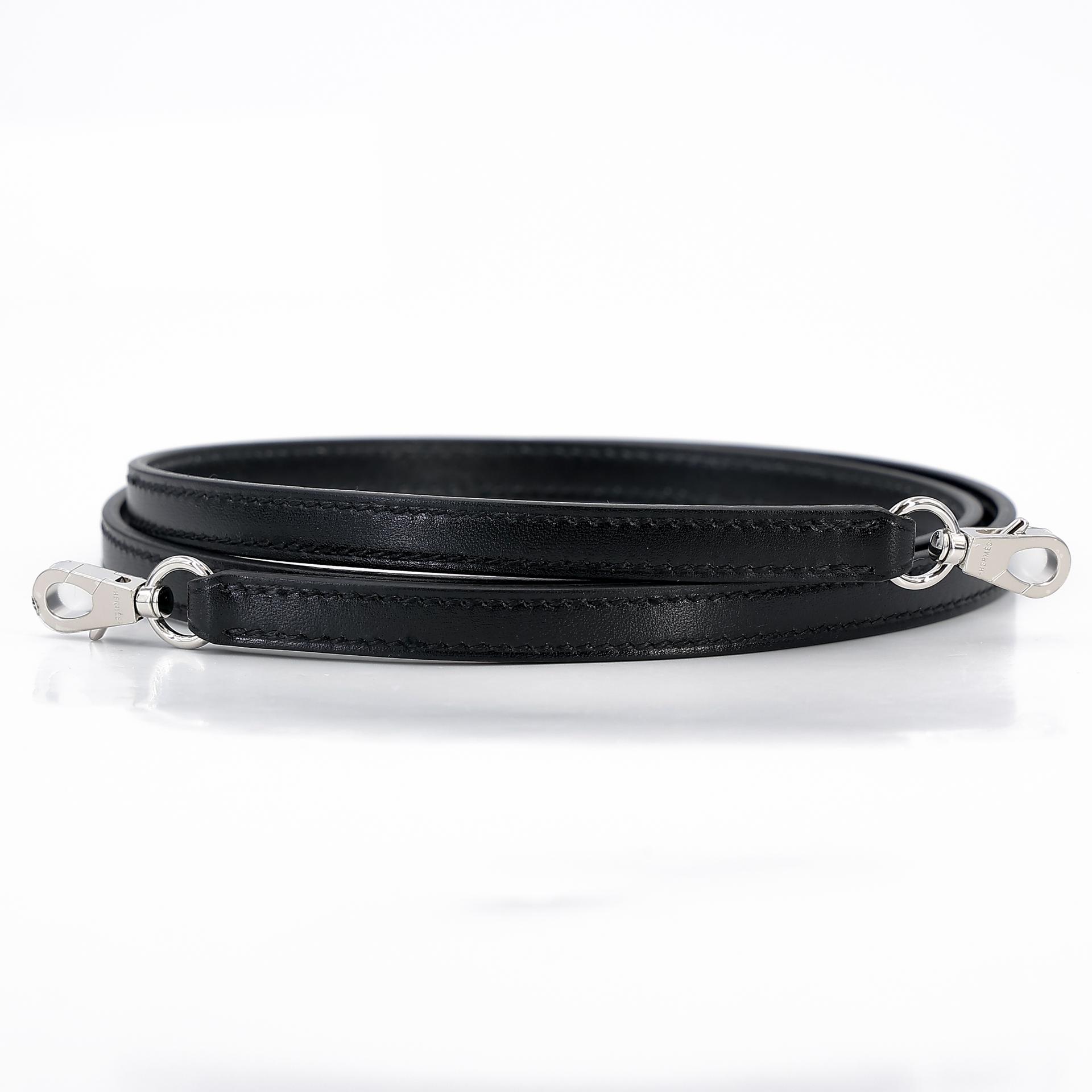 Brand New ( Rank N ) HERMÈS Limited Edition Mini Kelly II Cloute Studded Black (89) Box-calf Palladium hardware W (2024) - 17