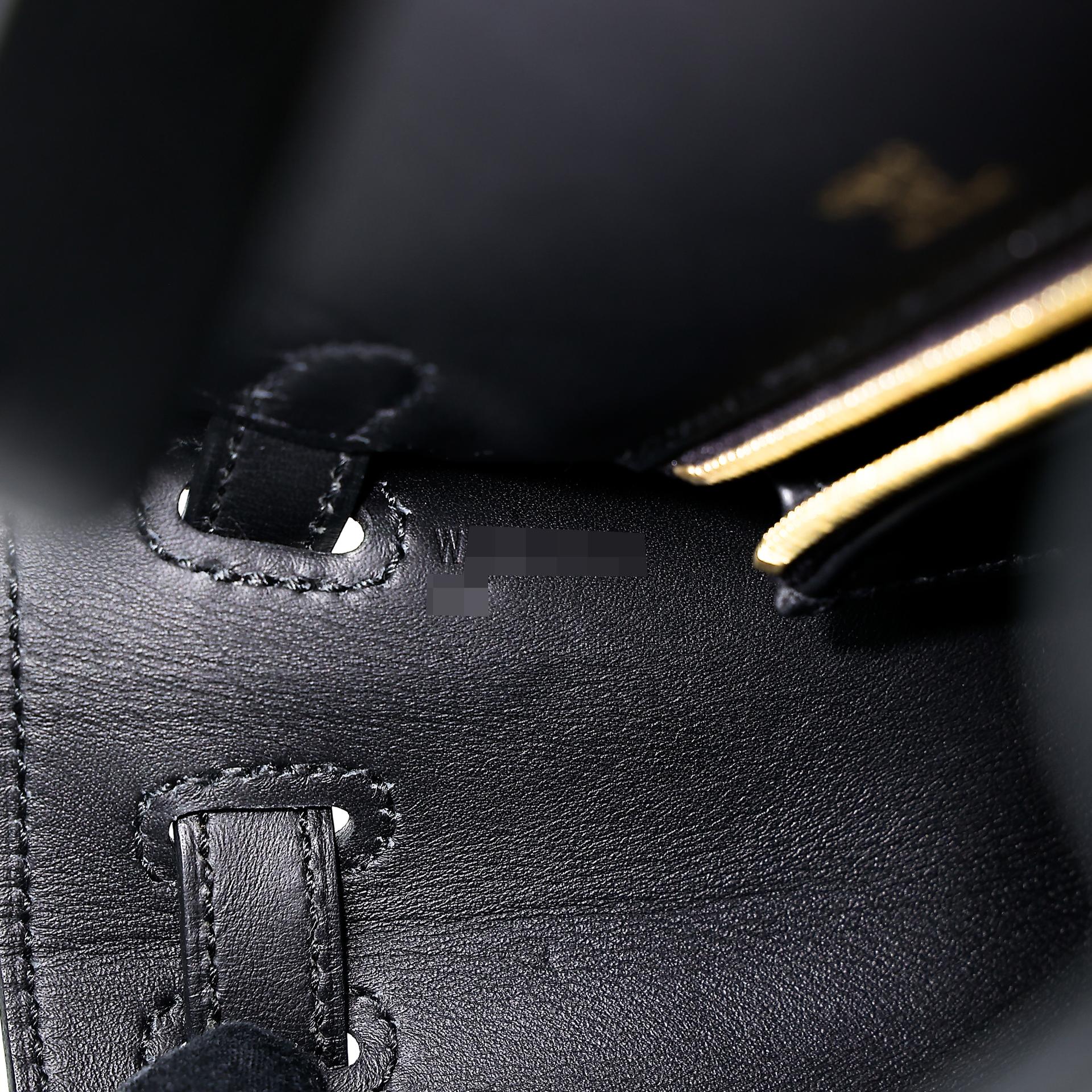 Excellent ( Rank SA ) HERMÈS Limited Edition Kelly 25 Quadrille Sellier Navy (7U) Black (89) Swift Toile Quadrille canvas Gold hardware W (2024) - 18