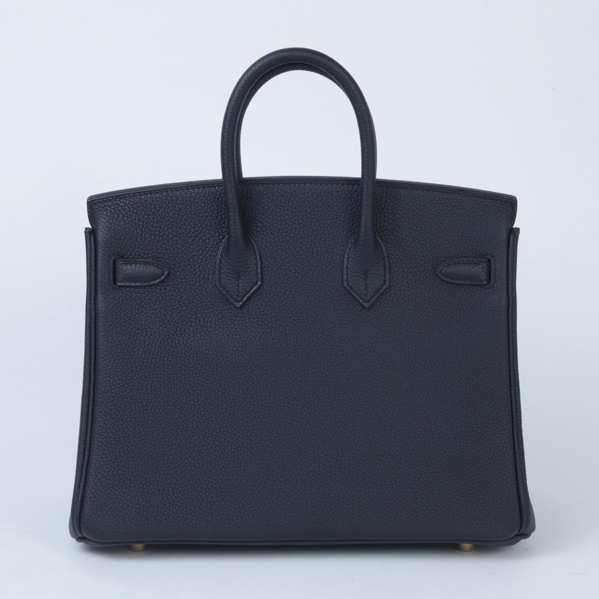 Brand New ( Rank N )  HERMÈS  Birkin 25 Black (89) Togo Gold hardware W (2024) - 2