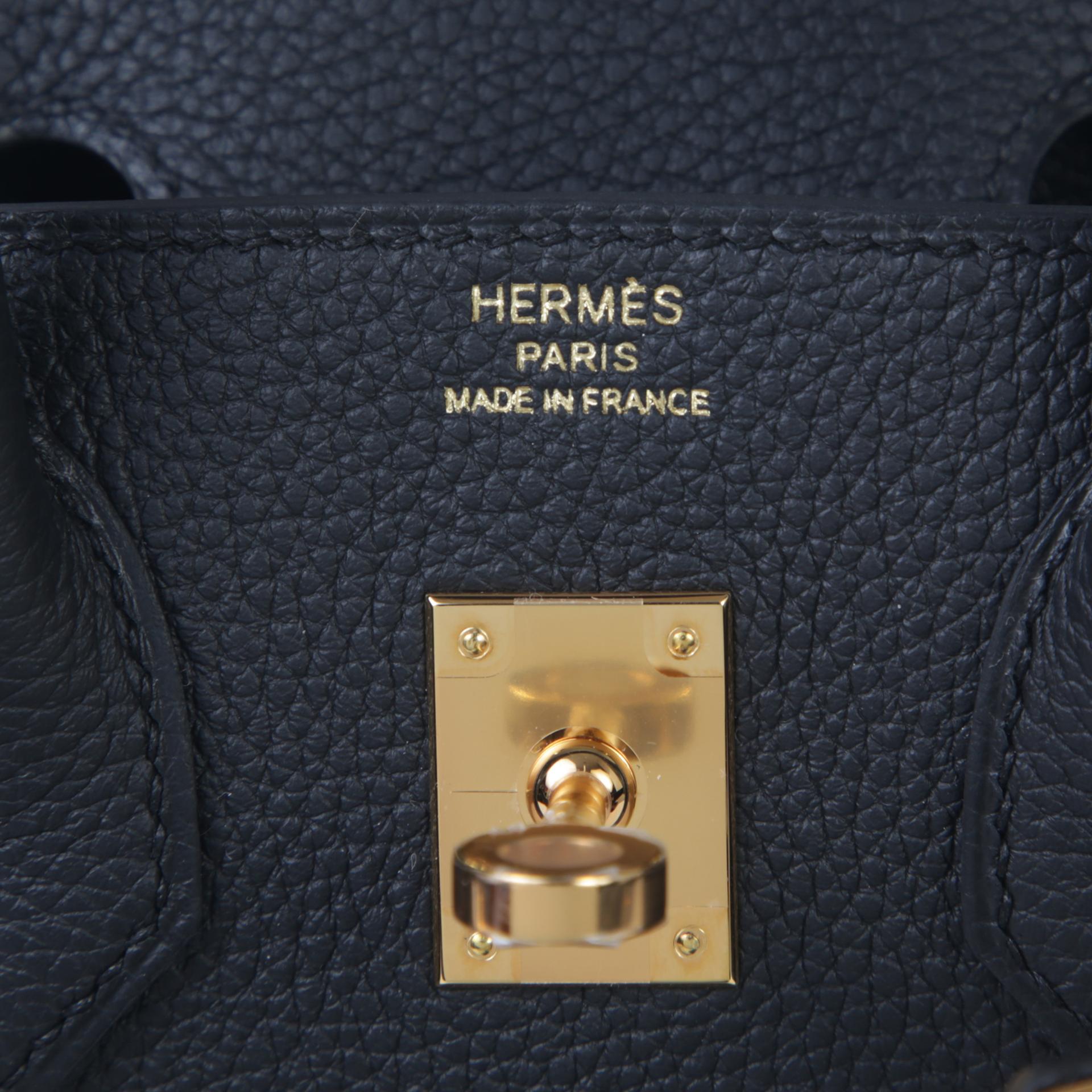 Brand New ( Rank N )  HERMÈS  Birkin 25 Black (89) Togo Gold hardware W (2024) - 9
