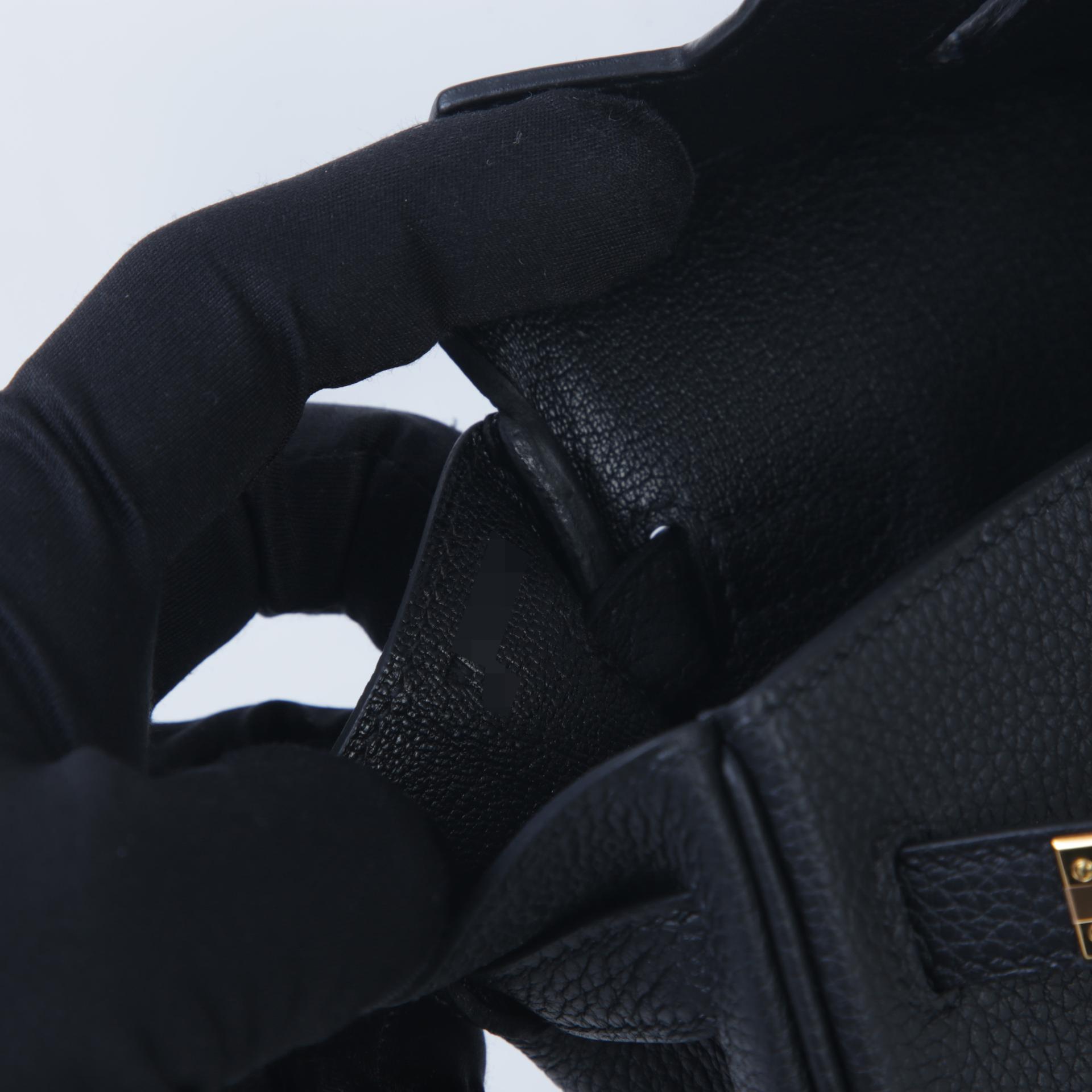 Brand New ( Rank N )  HERMÈS  Birkin 25 Black (89) Togo Gold hardware W (2024) - 13