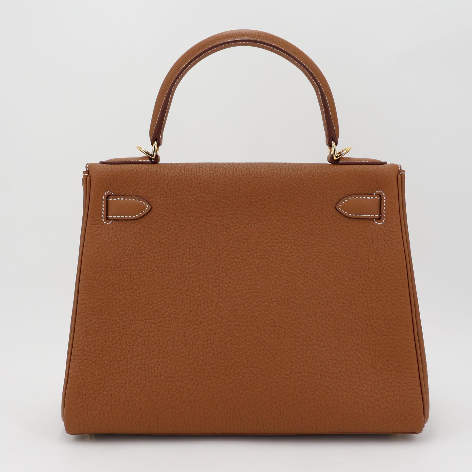 全新 HERMÈS 愛馬仕 Kelly 28 37 金棕色 Gold Togo小牛皮 金扣 W刻 2024年 - 2