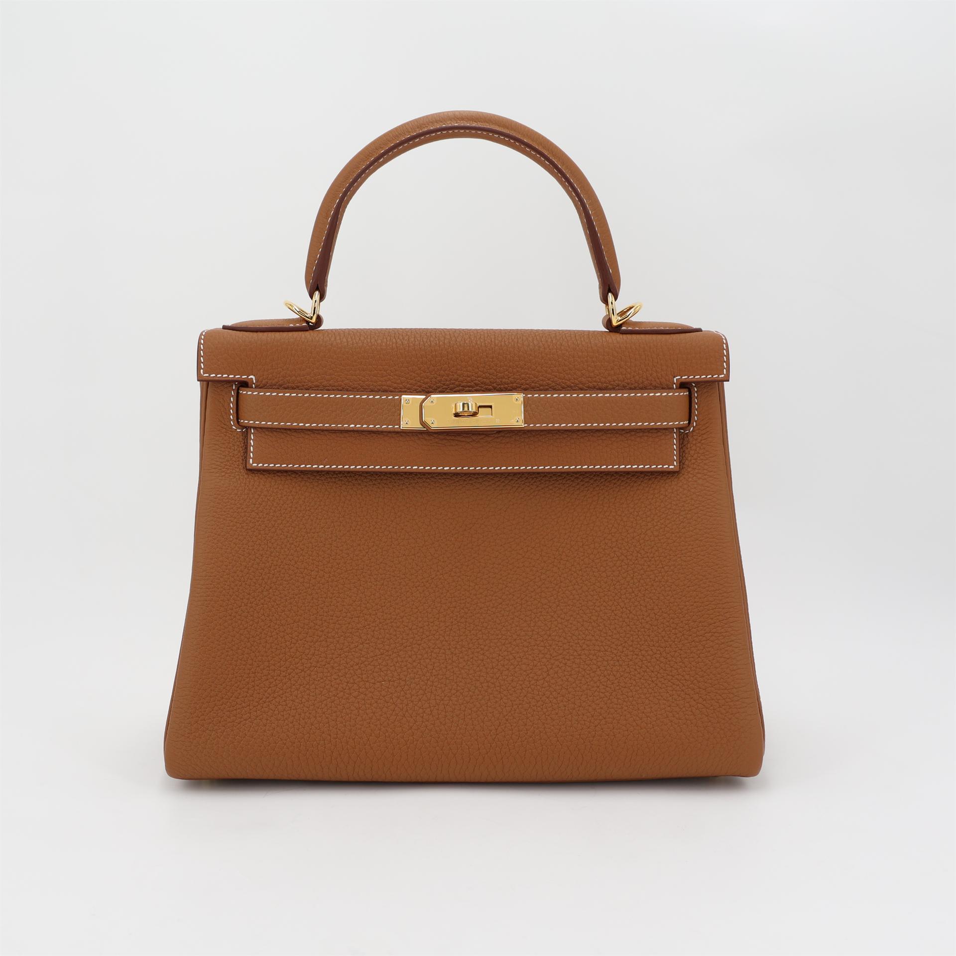 全新 HERMÈS 愛馬仕 Kelly 28 37 金棕色 Gold Togo小牛皮 金扣 W刻 2024年 - 3