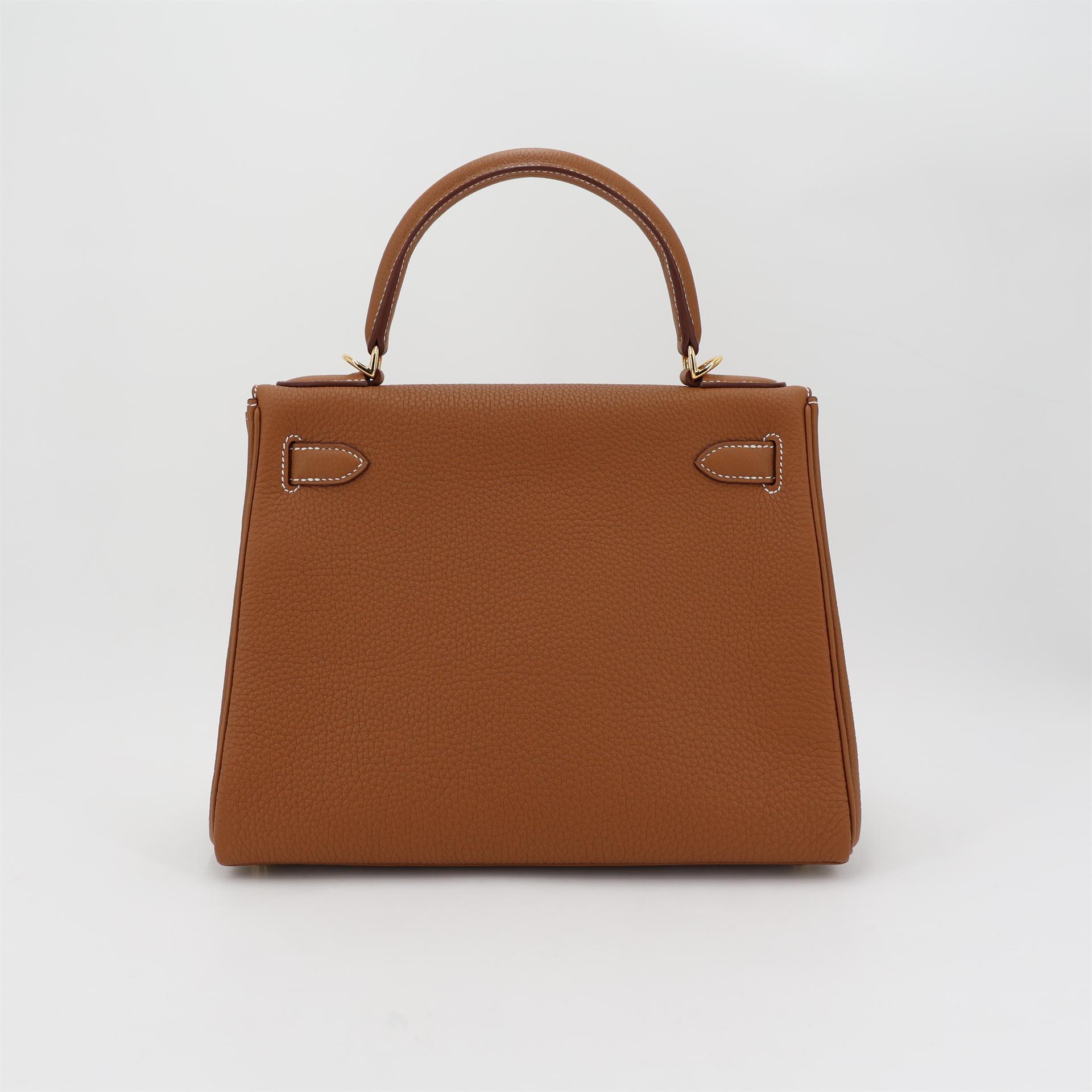 全新 HERMÈS 愛馬仕 Kelly 28 37 金棕色 Gold Togo小牛皮 金扣 W刻 2024年 - 4