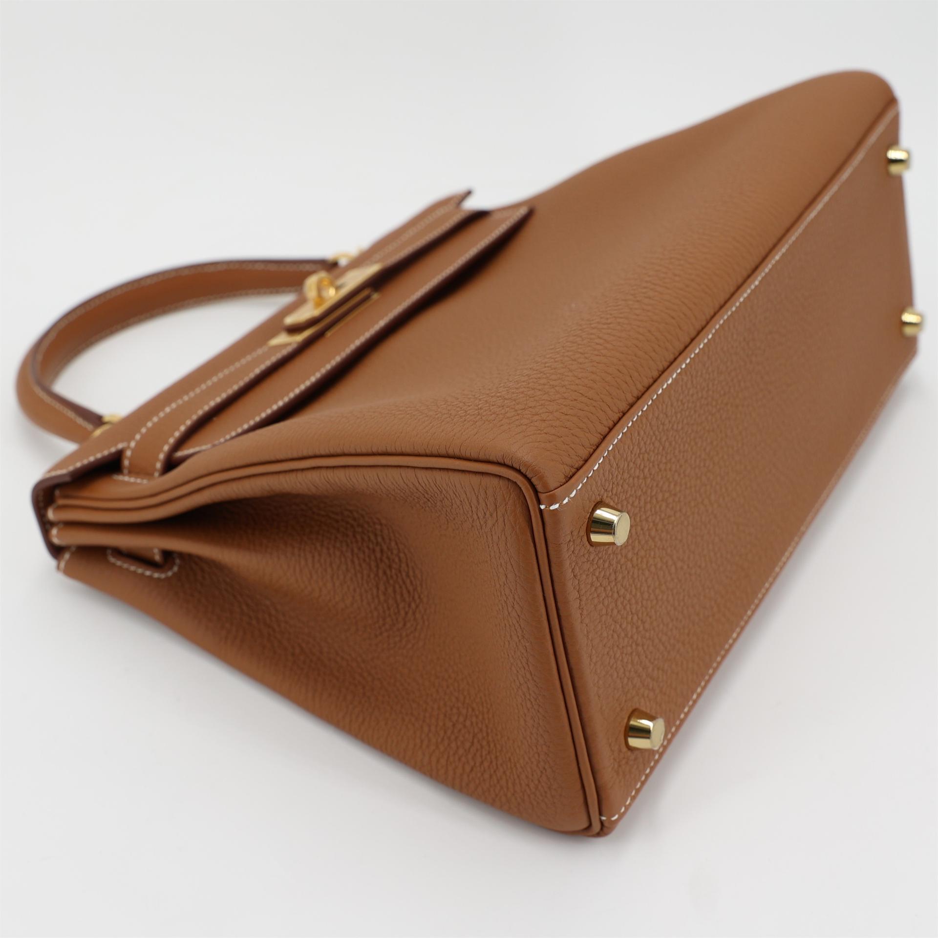 全新 HERMÈS 愛馬仕 Kelly 28 37 金棕色 Gold Togo小牛皮 金扣 W刻 2024年 - 6