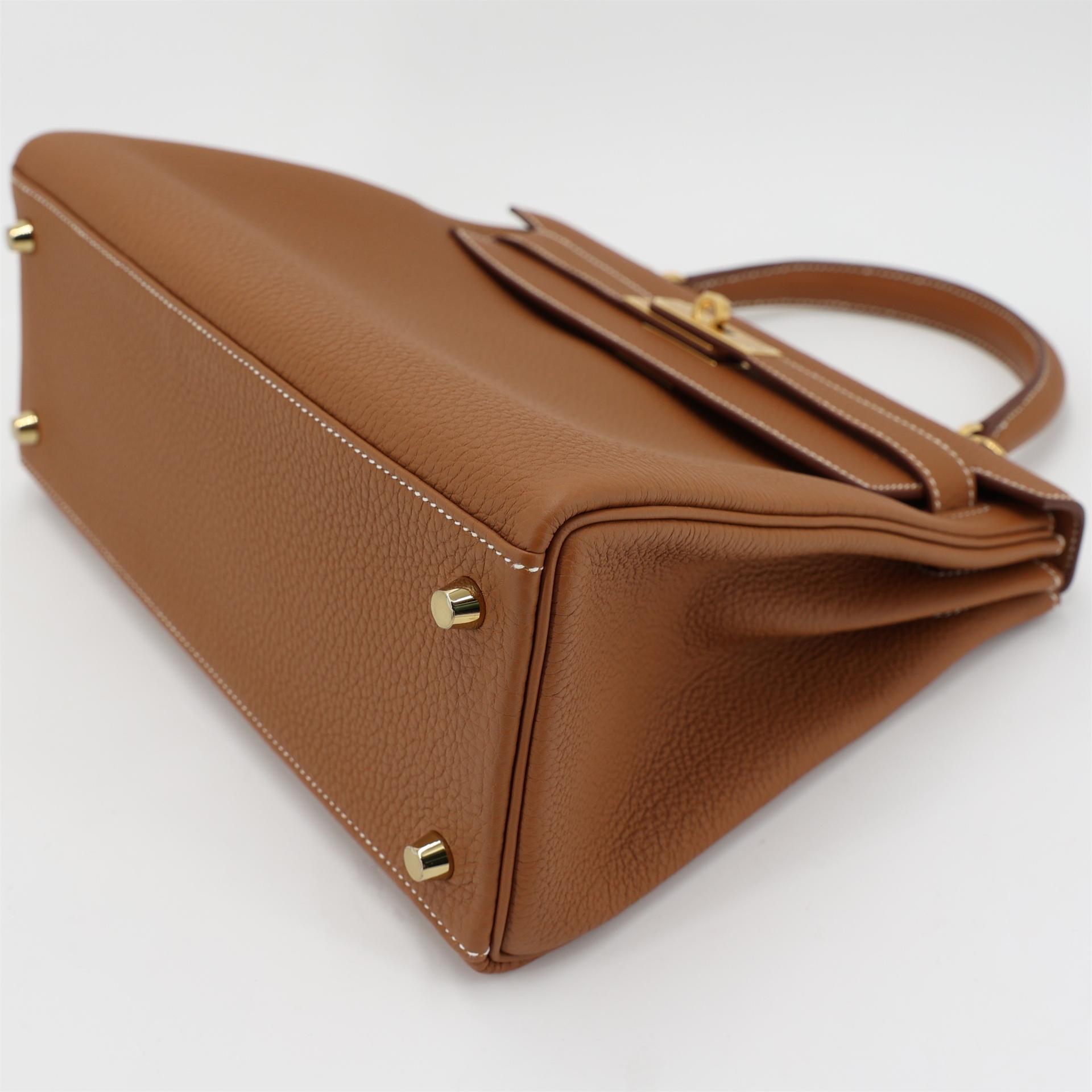全新 HERMÈS 愛馬仕 Kelly 28 37 金棕色 Gold Togo小牛皮 金扣 W刻 2024年 - 7