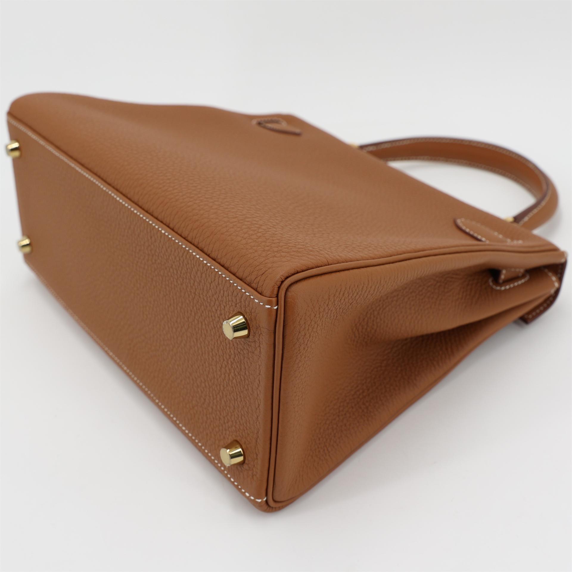 全新 HERMÈS 愛馬仕 Kelly 28 37 金棕色 Gold Togo小牛皮 金扣 W刻 2024年 - 9