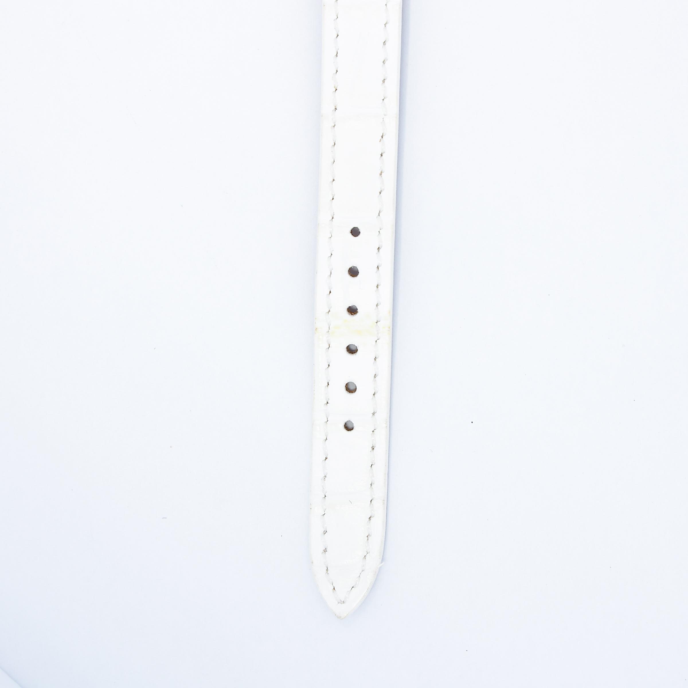 Excellent ( Rank SA ) HERMÈS Nantucket Mini Watch 16mm White (01) Alligator Diamond Rose Gold hardware Y (2020) - 4