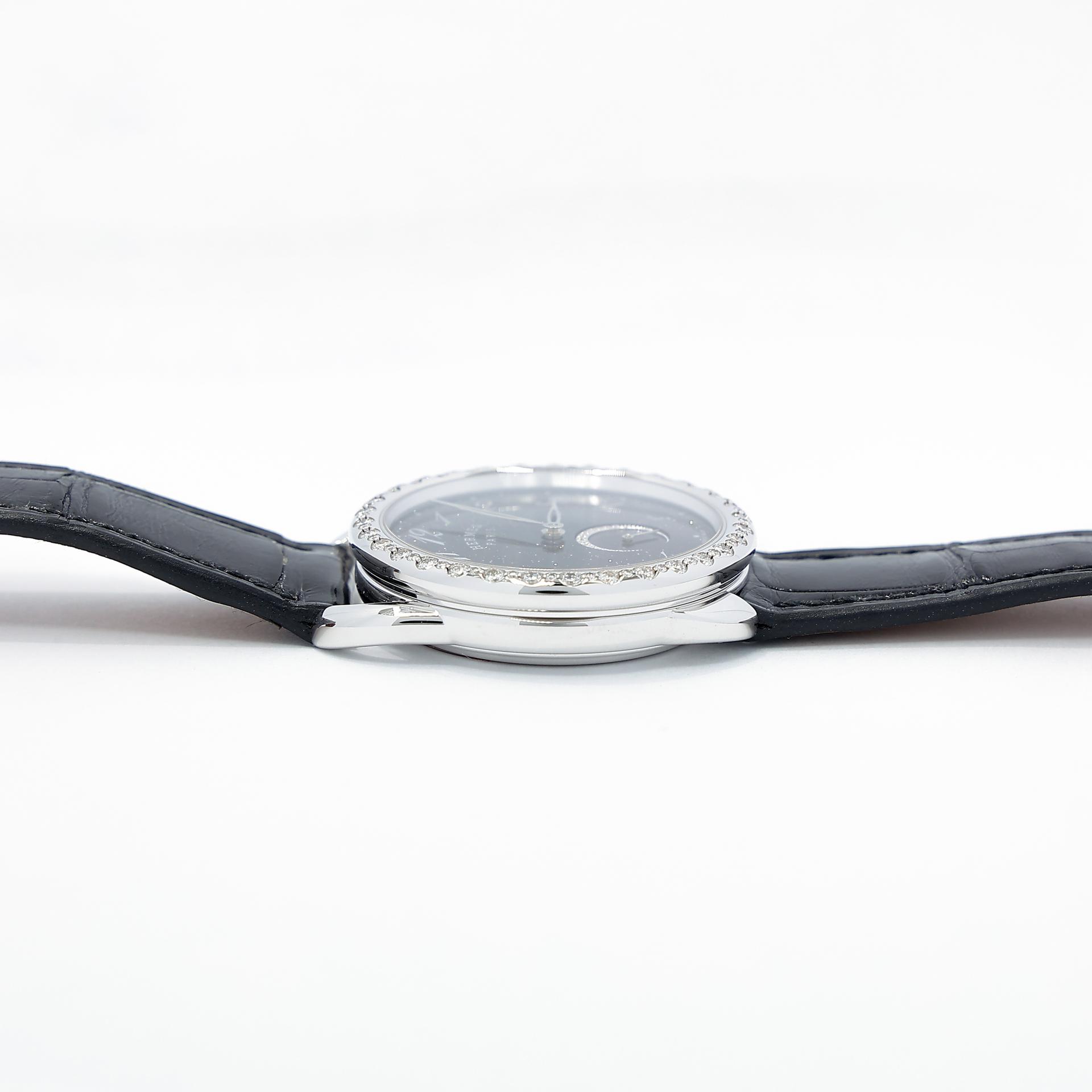 Excellent ( Rank SA ) HERMÈS Arceau Ecuyere Watch 34mm Black (89) Alligator Diamond C (2018) - 8