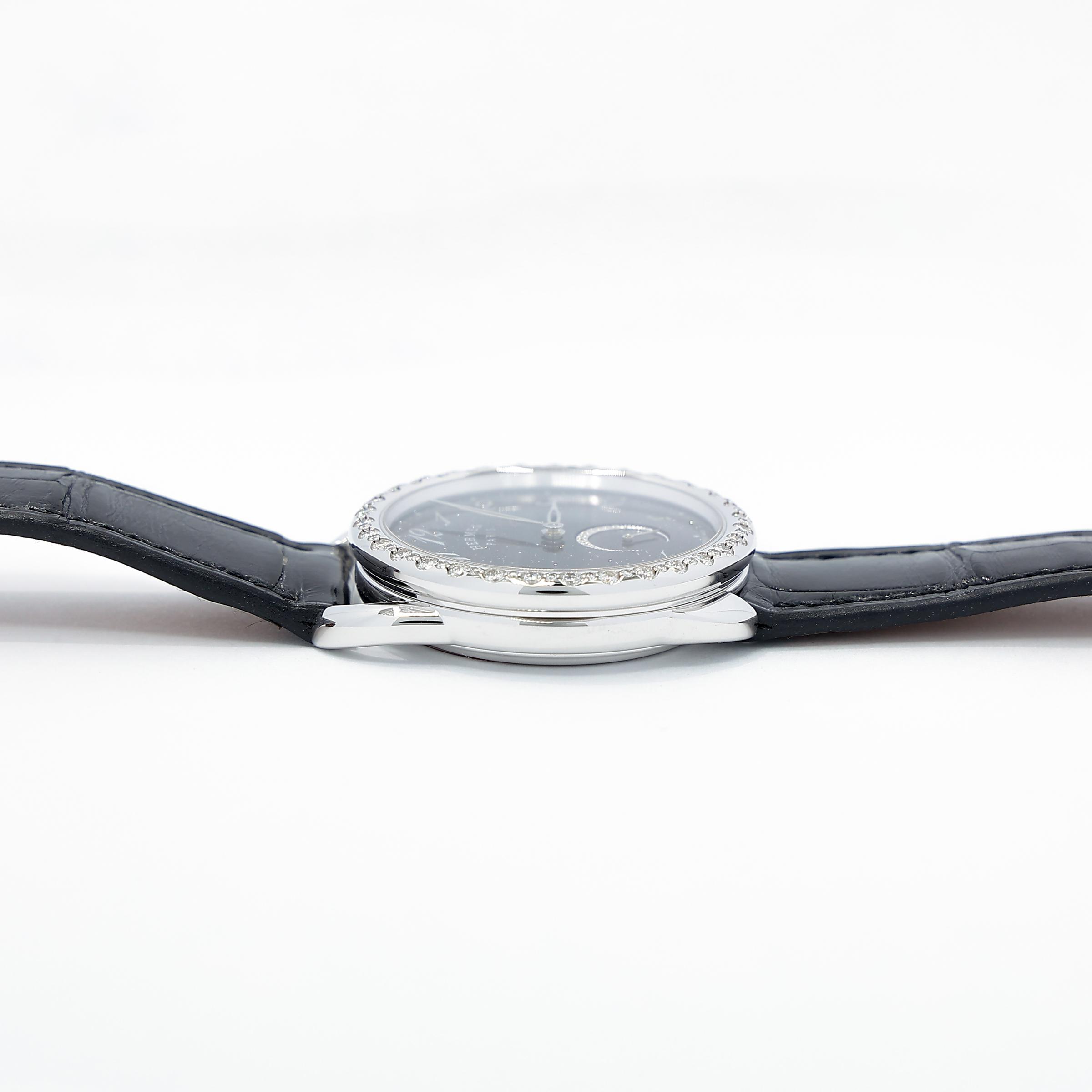 Excellent ( Rank SA ) HERMÈS Arceau Ecuyere Watch 34mm Black (89) Alligator Diamond C (2018) - 8