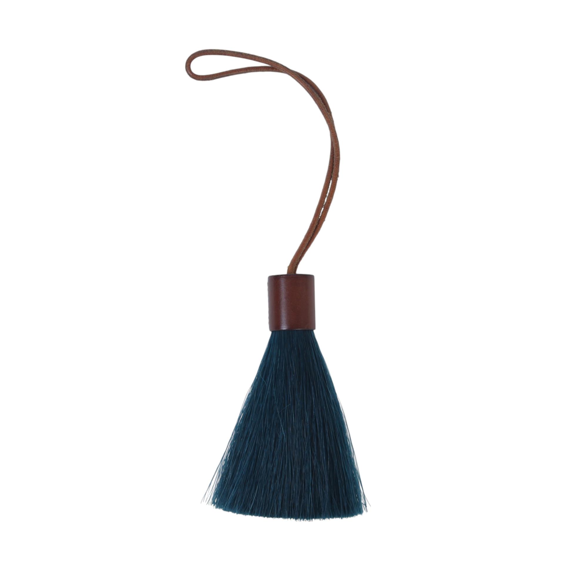 Horse Hair Barenia Tassel Bag Charm Brown Blue | GINZA XIAOMA